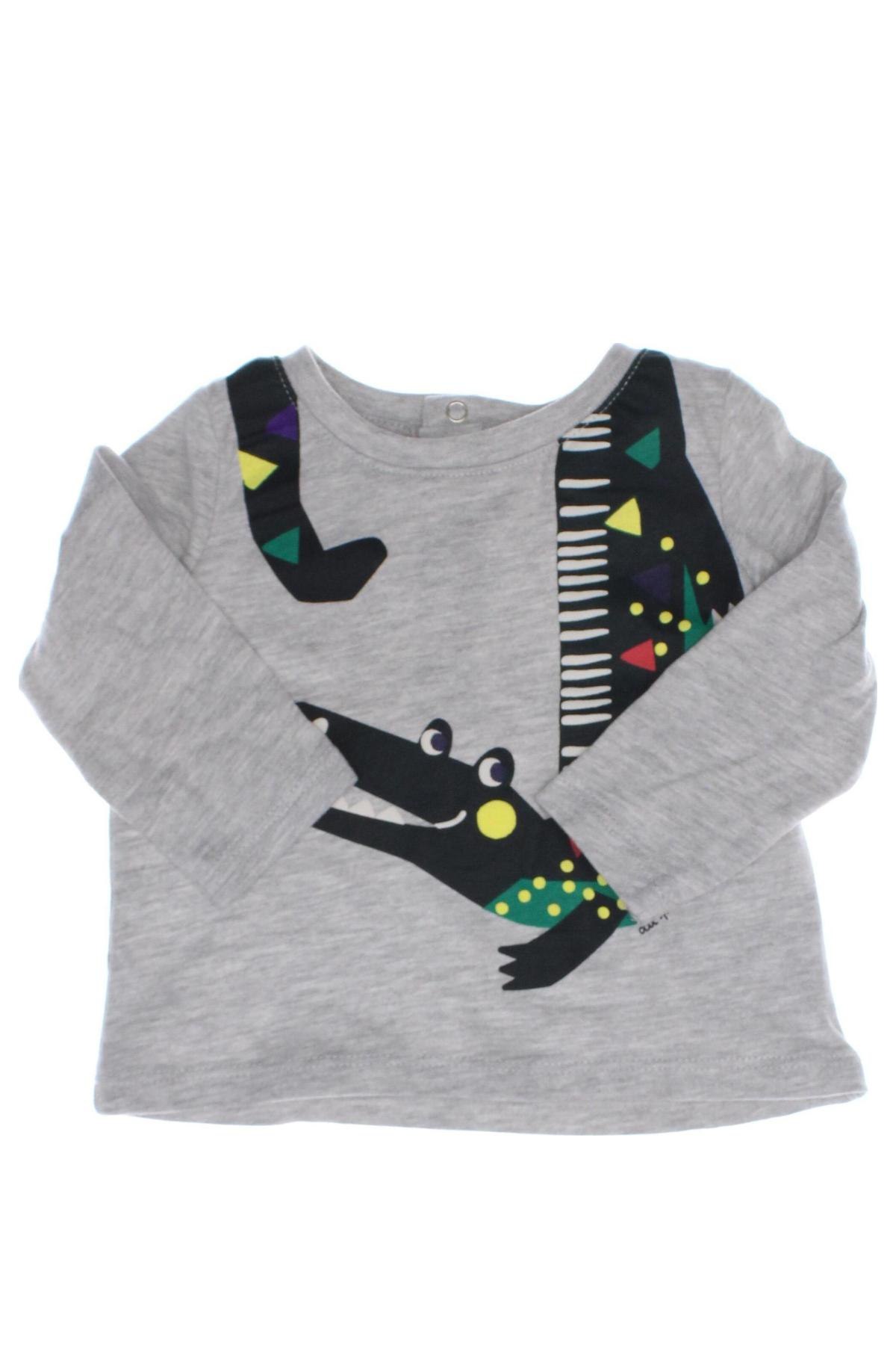 Детска блуза Du Pareil Au Meme, Размер 3-6m/ 62-68 см, Цвят Сив, Цена 18,00 лв.