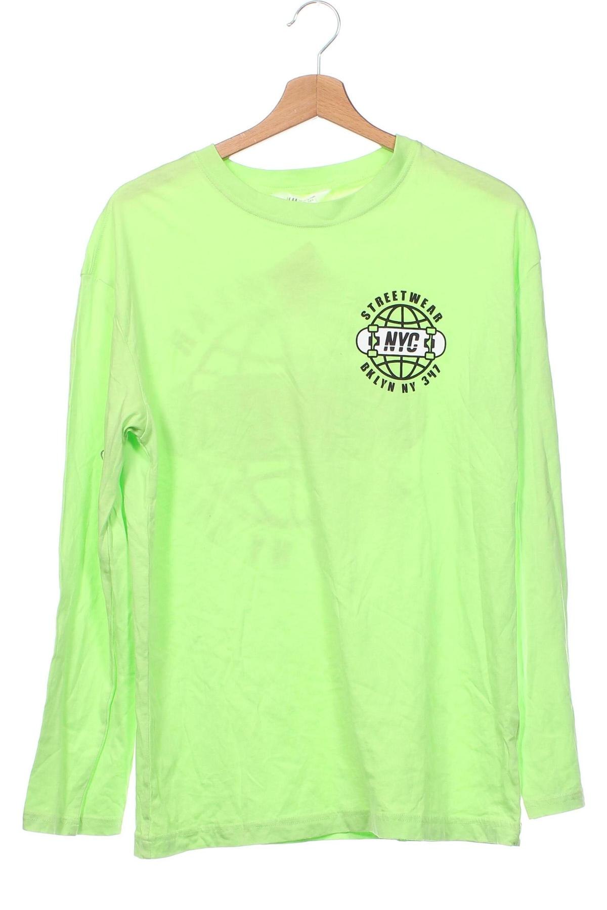 Детска блуза H&M, Размер 14-15y/ 168-170 см, Цвят Зелен, Цена 7,15 лв.