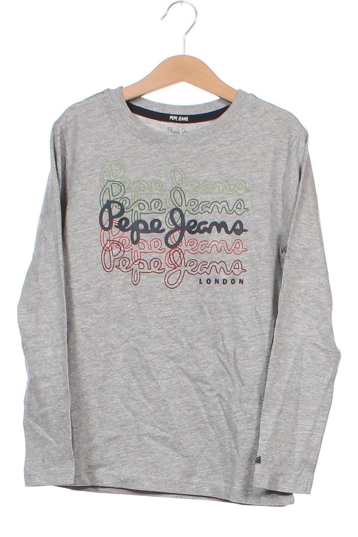 Детска блуза Pepe Jeans, Размер 6-7y/ 122-128 см, Цвят Сив, Цена 44,20 лв.