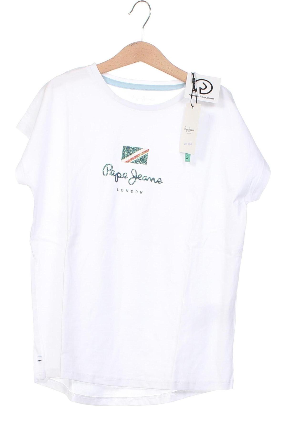 Детска блуза Pepe Jeans, Размер 11-12y/ 152-158 см, Цвят Бял, Цена 17,00 лв.