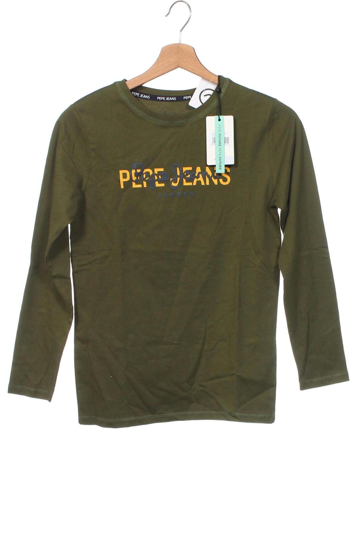 Детска блуза Pepe Jeans, Размер 11-12y/ 152-158 см, Цвят Зелен, Цена 30,60 лв.