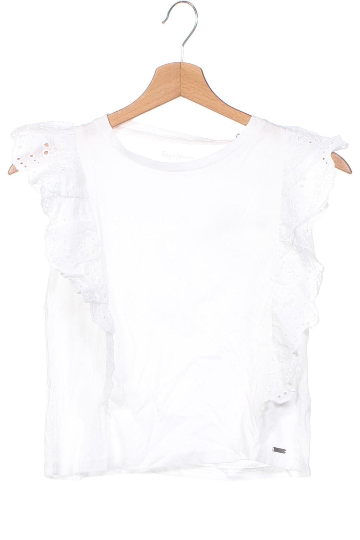 Kinder Shirt Pepe Jeans, Größe 8-9y/ 134-140 cm, Farbe Weiß, Preis 16,47 €