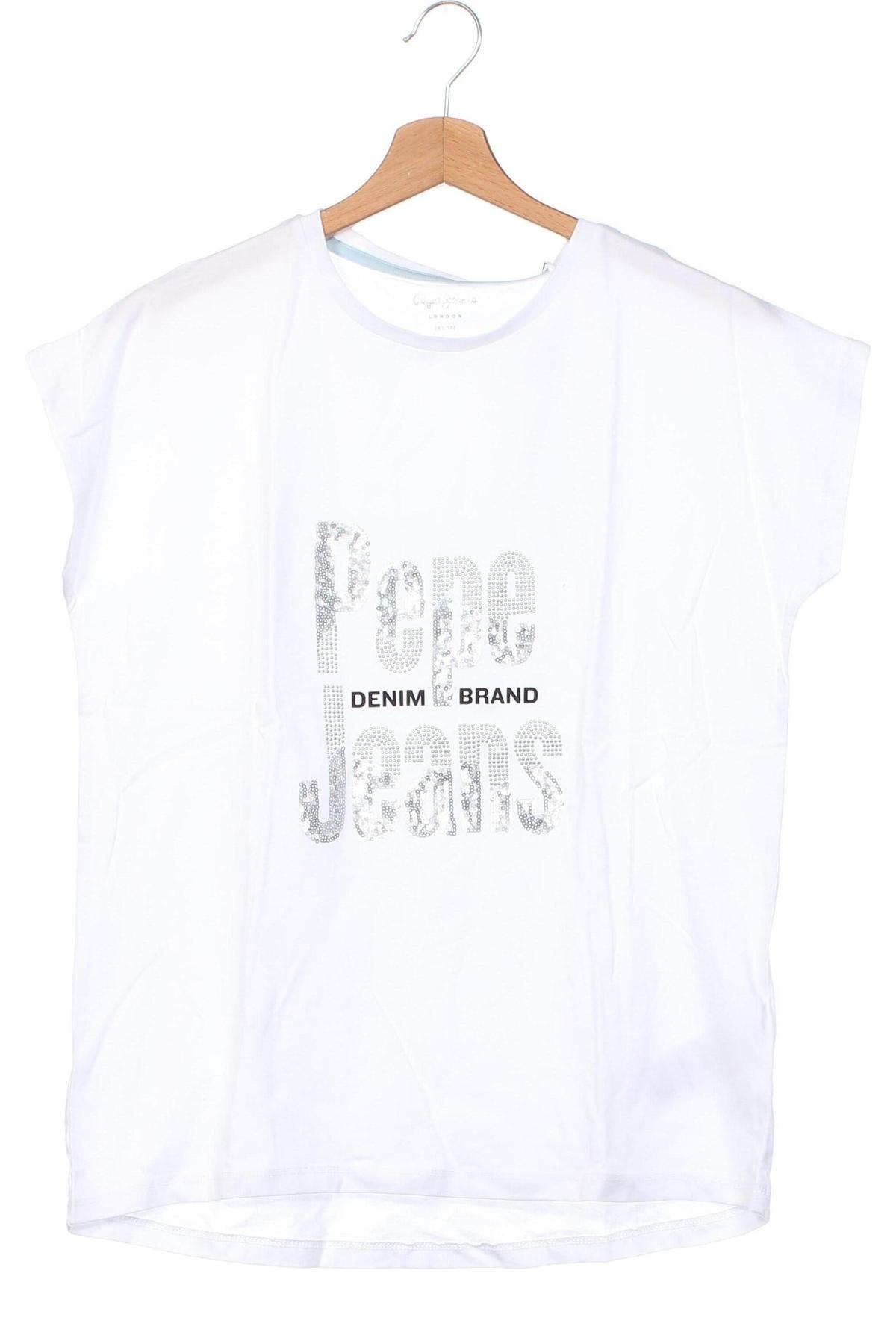 Kinder Shirt Pepe Jeans, Größe 15-18y/ 170-176 cm, Farbe Weiß, Preis 8,76 €