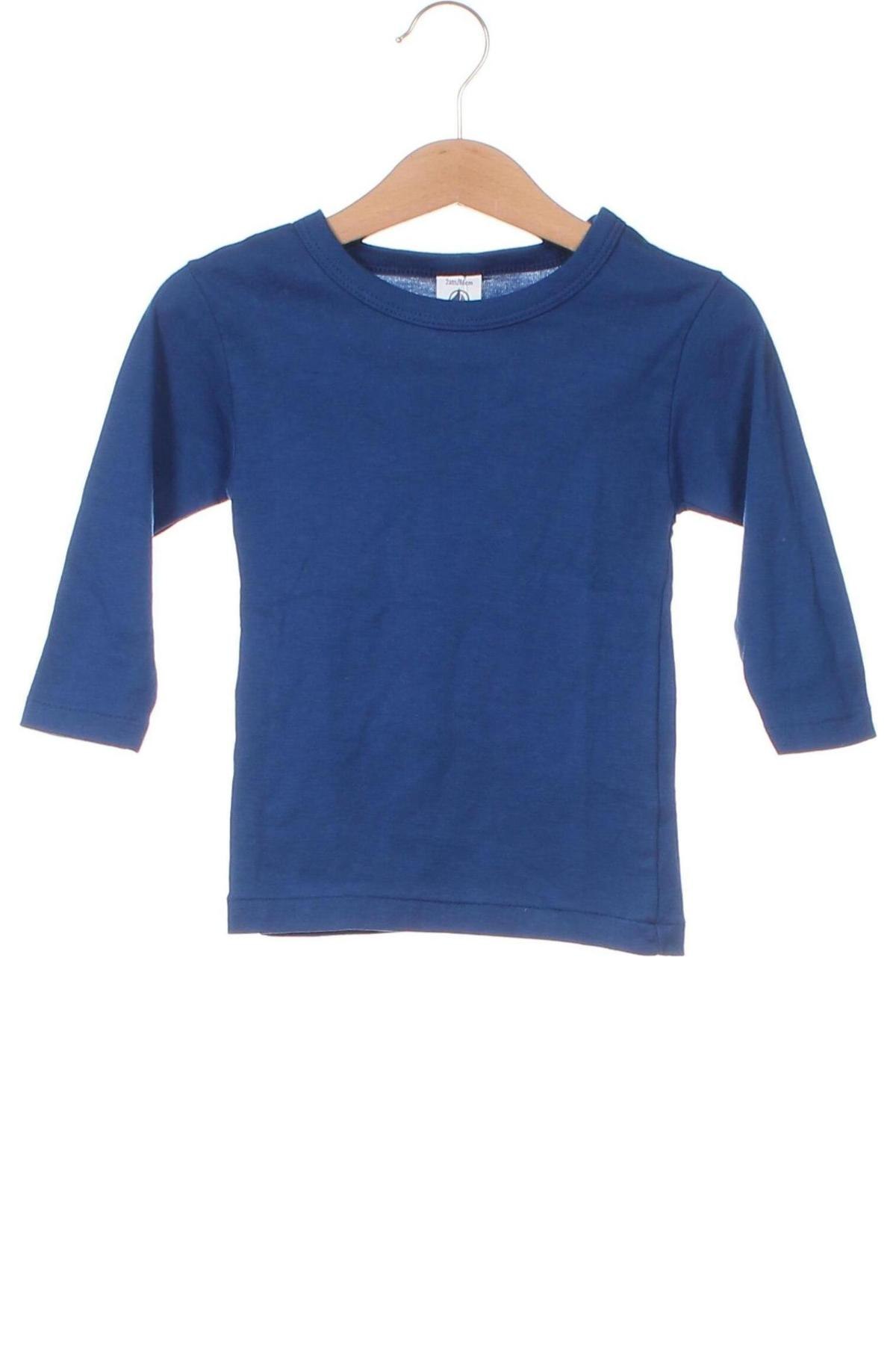 Детска блуза Petit Bateau, Размер 18-24m/ 86-98 см, Цвят Син, Цена 25,84 лв.