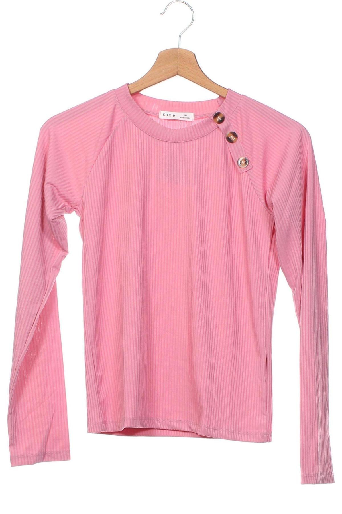 Dziecięca bluzka SHEIN, Rozmiar 12-13y/ 158-164 cm, Kolor Różowy, Cena 15,48 zł