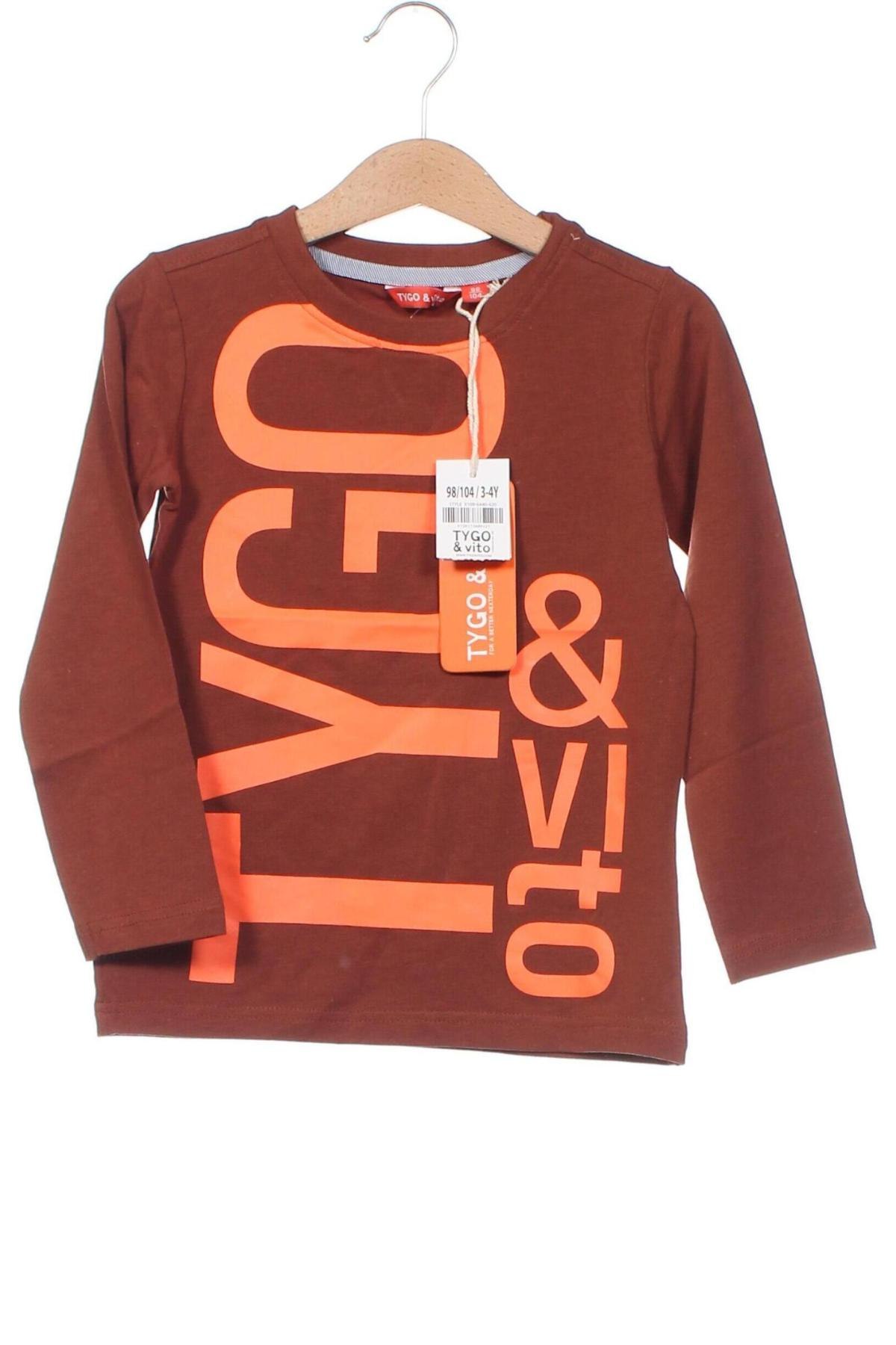 Kinder Shirt Tygo & Vito, Größe 2-3y/ 98-104 cm, Farbe Braun, Preis 8,68 €