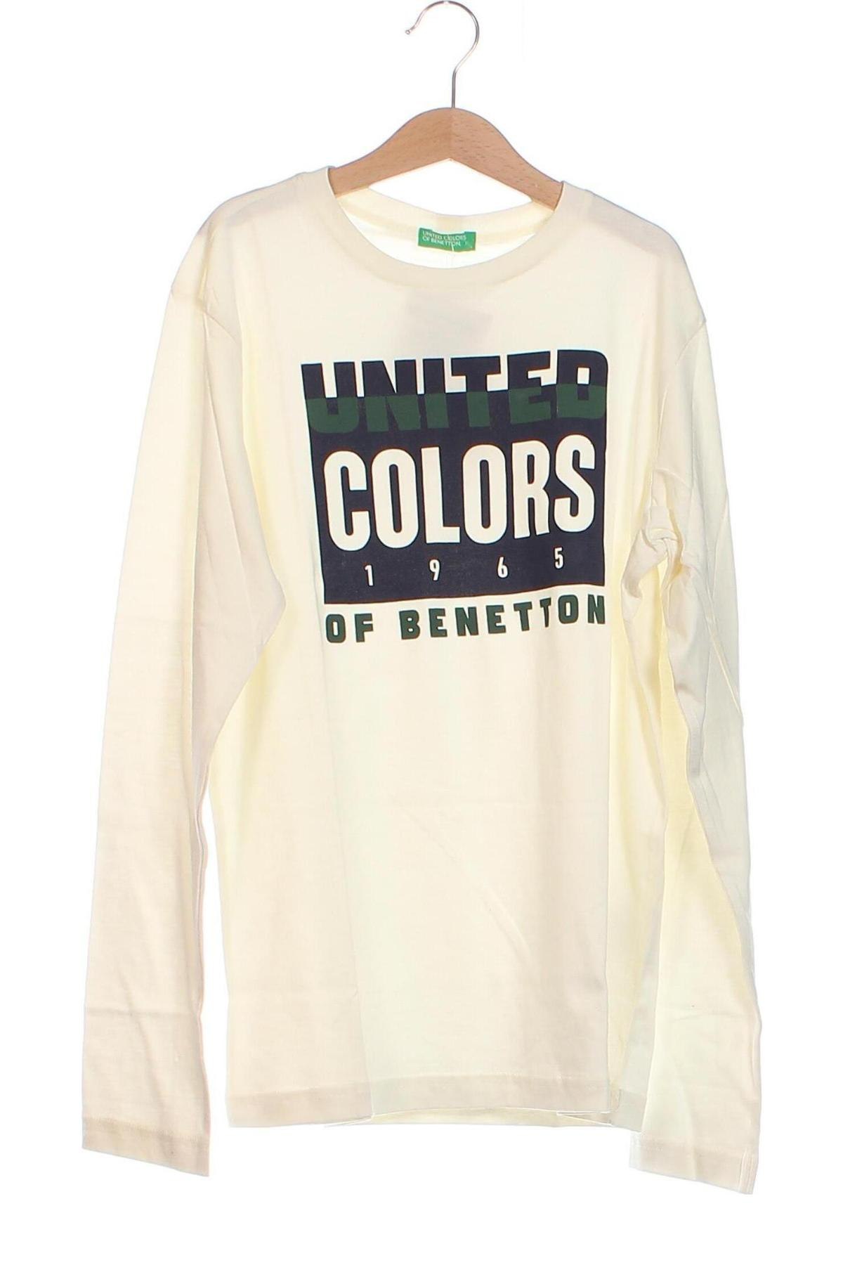 Kinder Shirt United Colors Of Benetton, Größe 11-12y/ 152-158 cm, Farbe Weiß, Preis 26,29 €