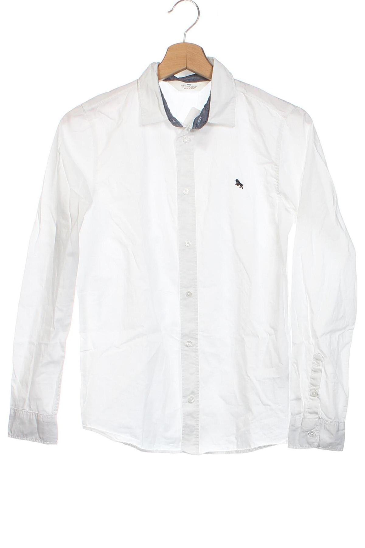 Детска риза H&M, Размер 12-13y/ 158-164 см, Цвят Бял, Цена 9,78 лв.