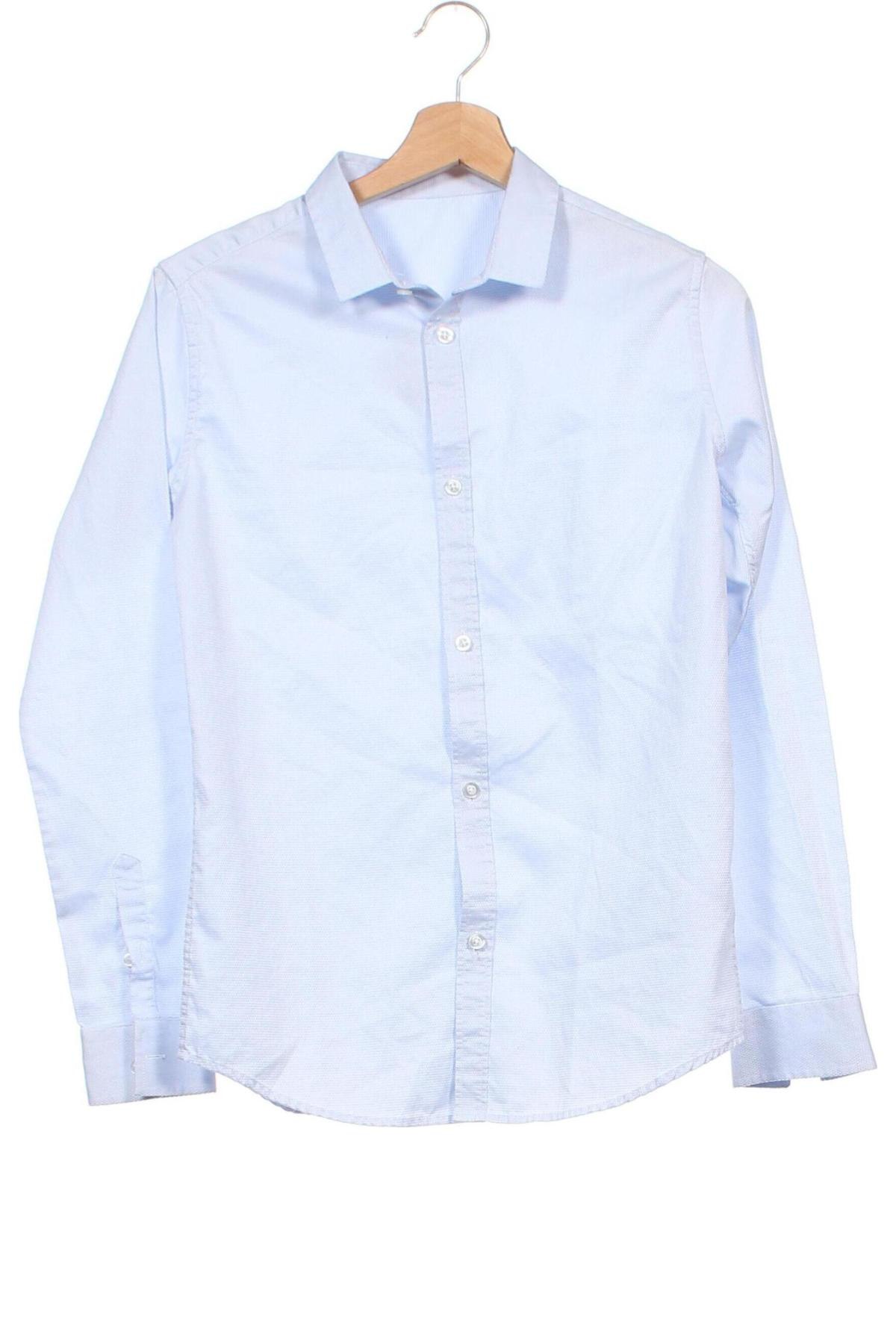 Детска риза Marks & Spencer, Размер 12-13y/ 158-164 см, Цвят Син, Цена 7,98 лв.