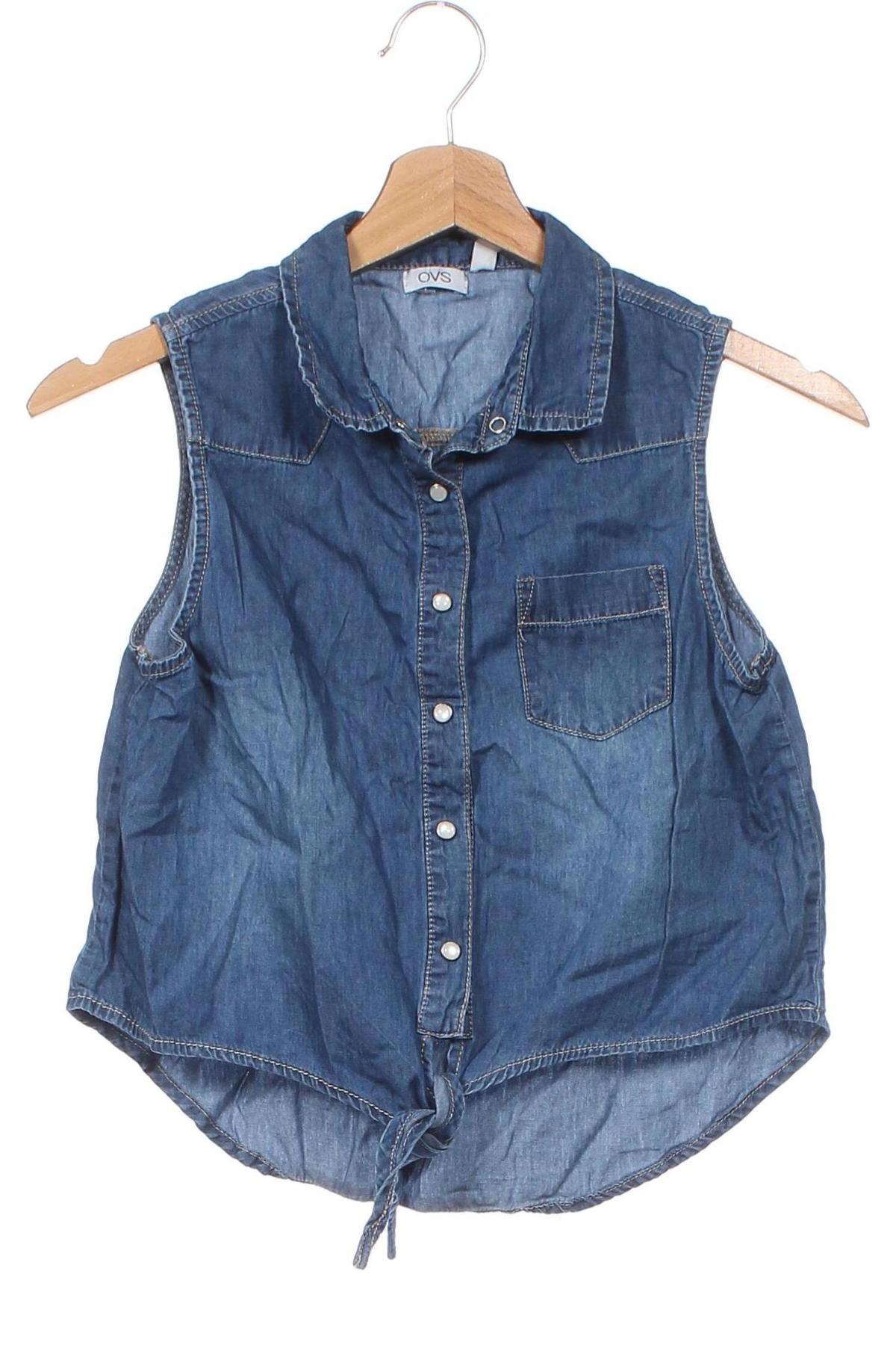 Dětská košile  Oviesse, Velikost 9-10y/ 140-146 cm, Barva Modrá, Cena  80,00 Kč