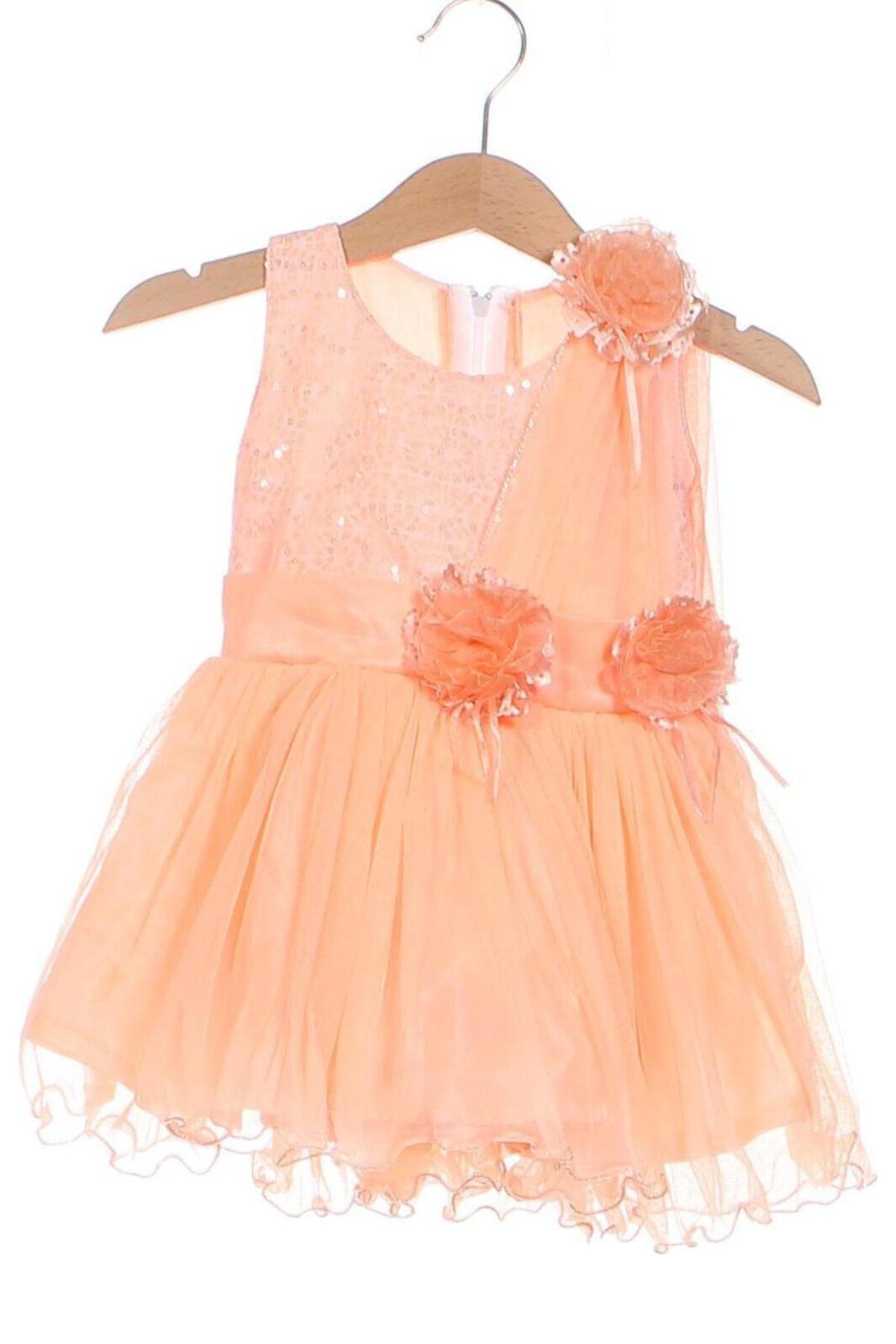 Kinderkleid, Größe 2-3y/ 98-104 cm, Farbe Orange, Preis 12,28 €