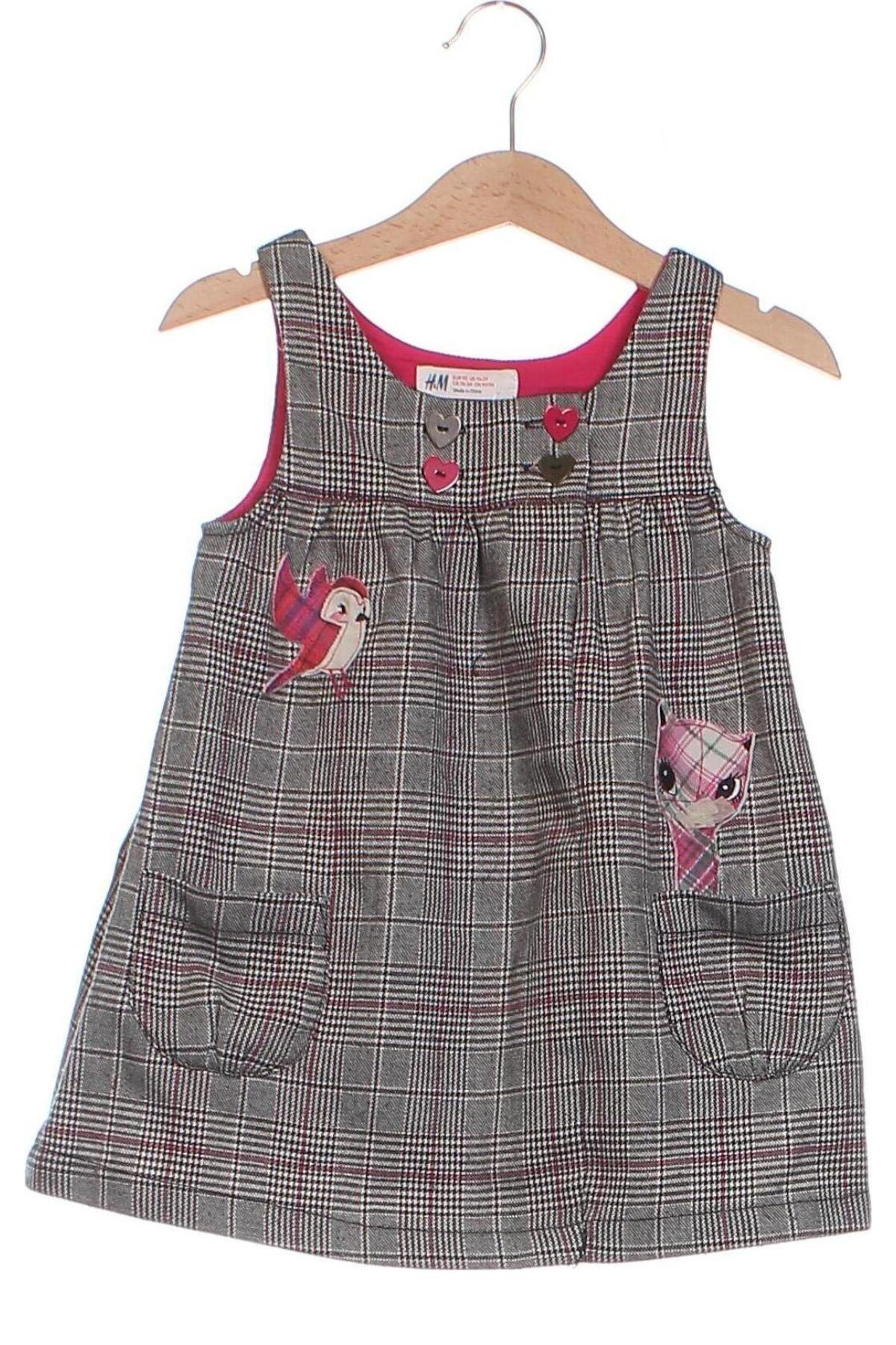 Детска рокля H&M, Размер 18-24m/ 86-98 см, Цвят Многоцветен, Цена 9,69 лв.