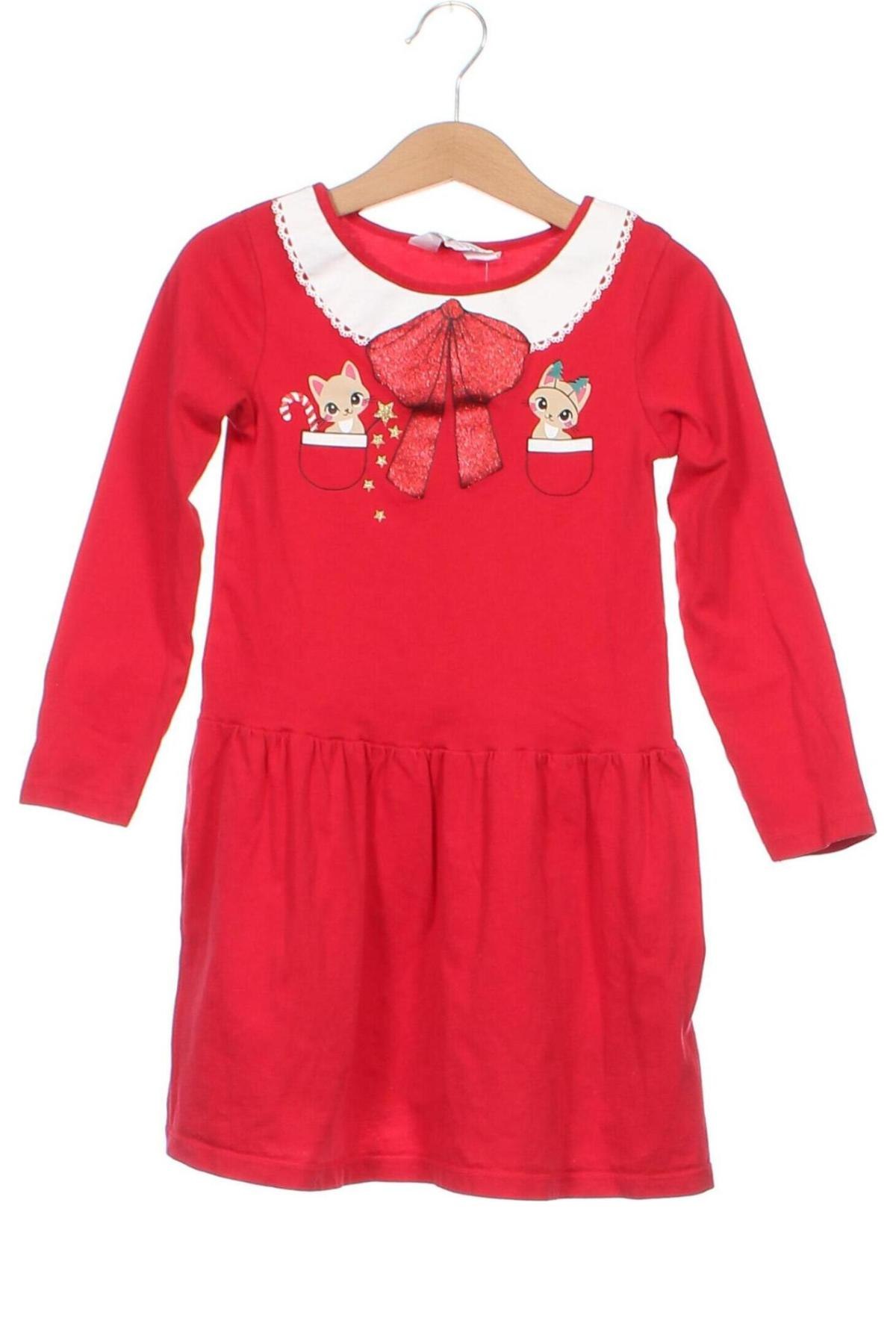 Detské šaty  H&M, Veľkosť 4-5y/ 110-116 cm, Farba Červená, Cena  5,52 €