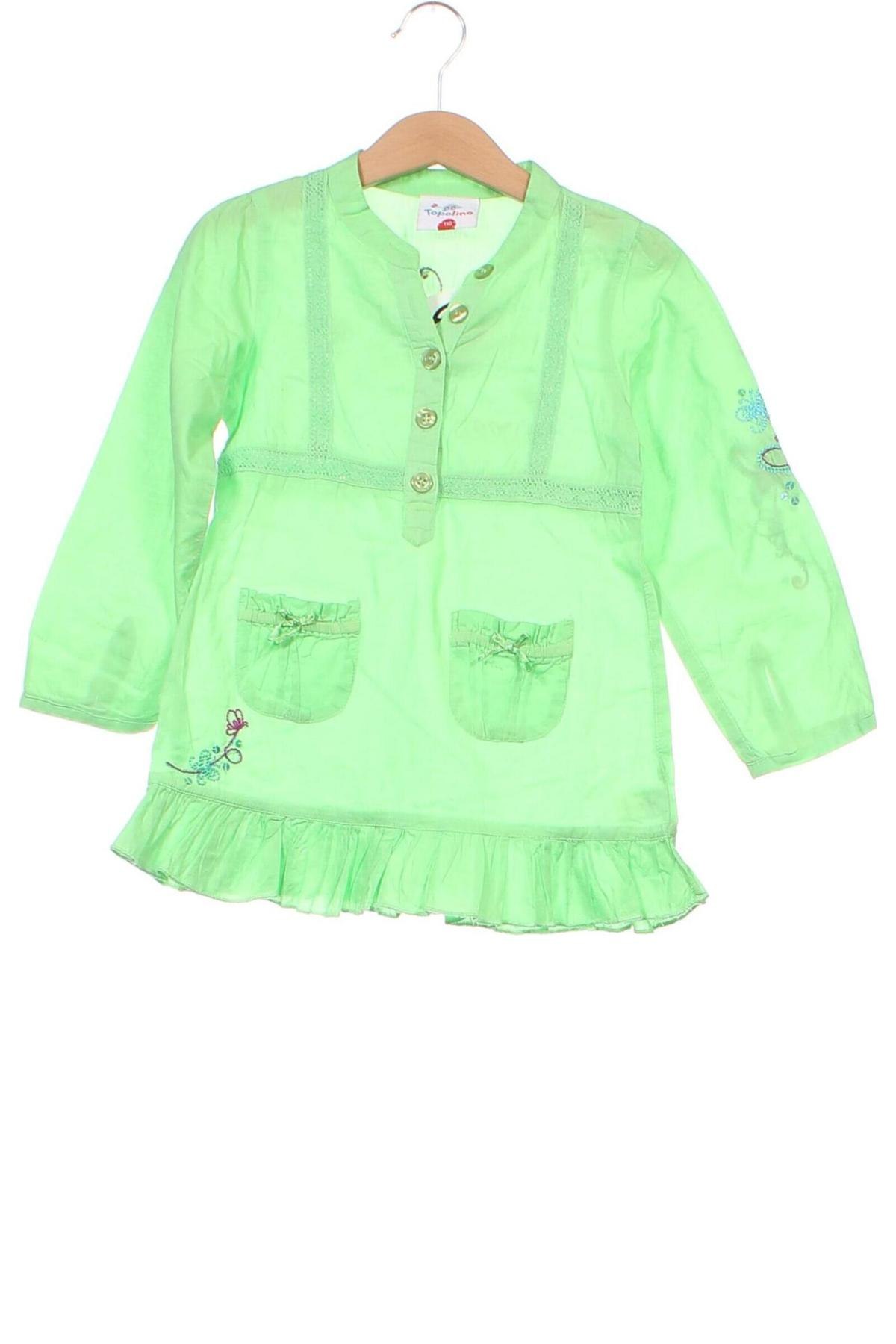 Rochie pentru copii Topolino, Mărime 4-5y/ 110-116 cm, Culoare Verde, Preț 26,33 Lei