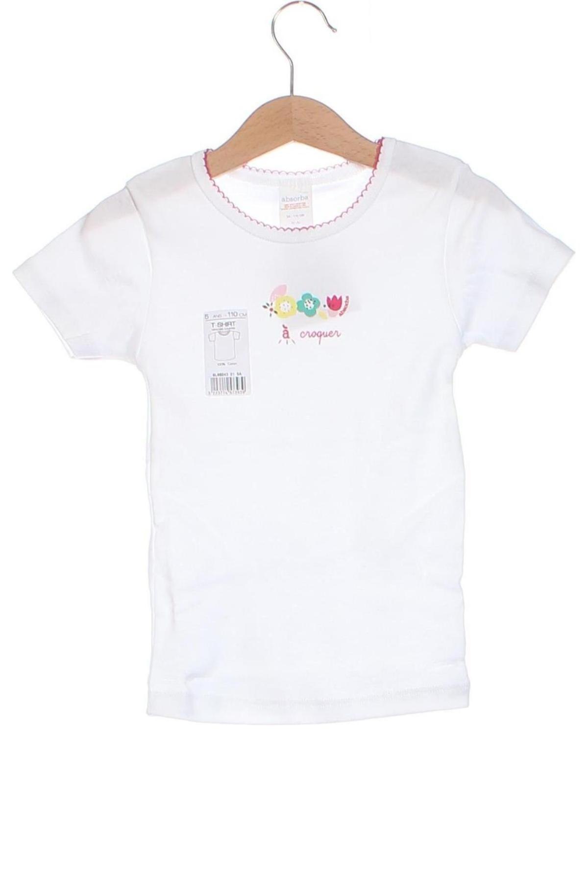 Kinder T-Shirt Absorba, Größe 4-5y/ 110-116 cm, Farbe Weiß, Preis 26,29 €