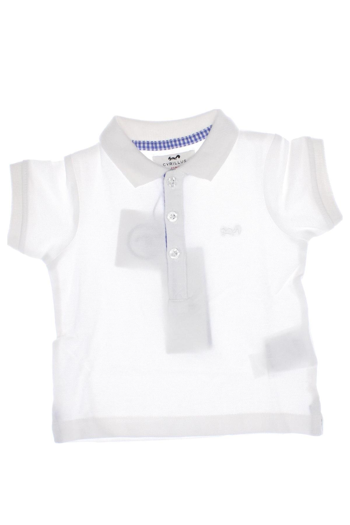 Kinder T-Shirt Cyrillus, Größe 3-6m/ 62-68 cm, Farbe Weiß, Preis 26,29 €