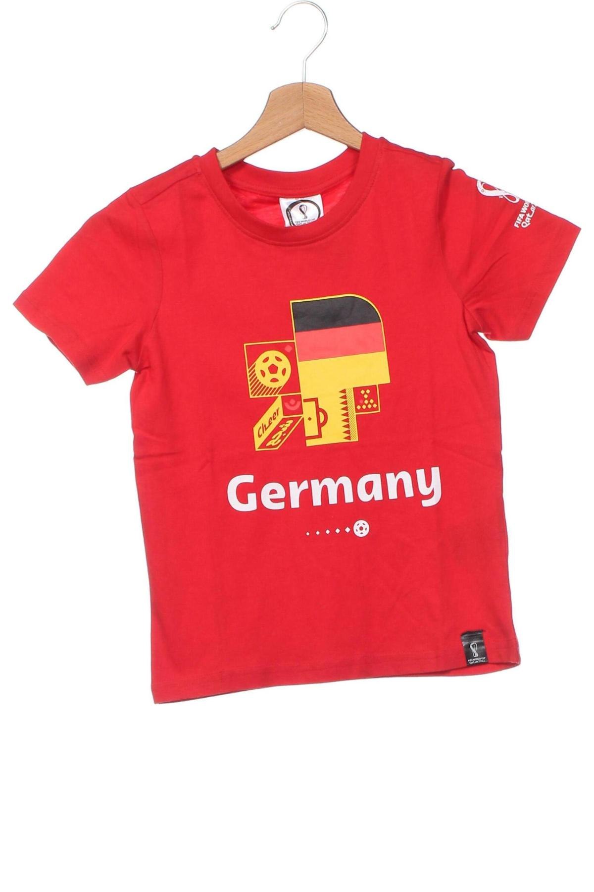 Kinder T-Shirt Fifa World Cup, Größe 6-7y/ 122-128 cm, Farbe Rot, Preis 2,85 €