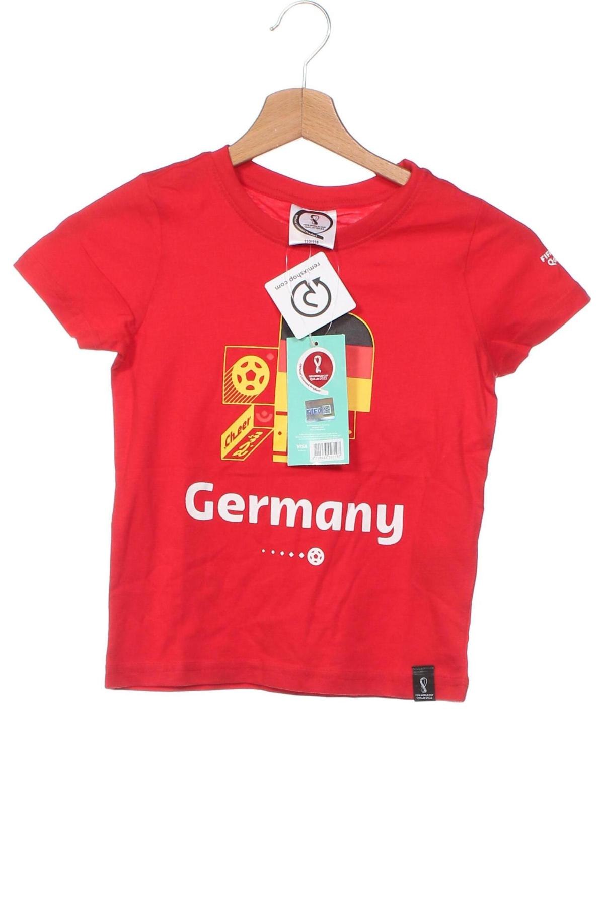 Kinder T-Shirt Fifa World Cup, Größe 4-5y/ 110-116 cm, Farbe Rot, Preis 3,71 €