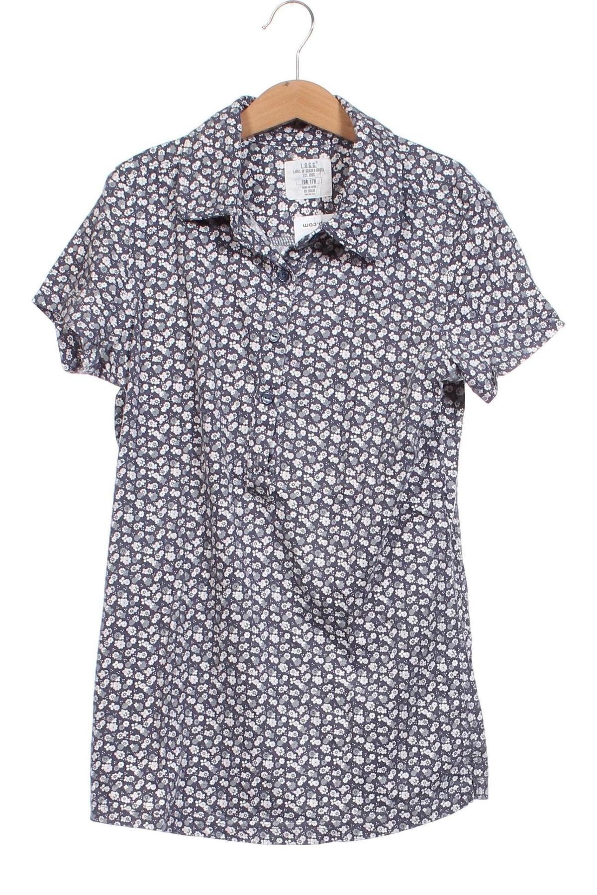 Kinder T-Shirt H&M L.O.G.G., Größe 15-18y/ 170-176 cm, Farbe Grau, Preis 6,00 €