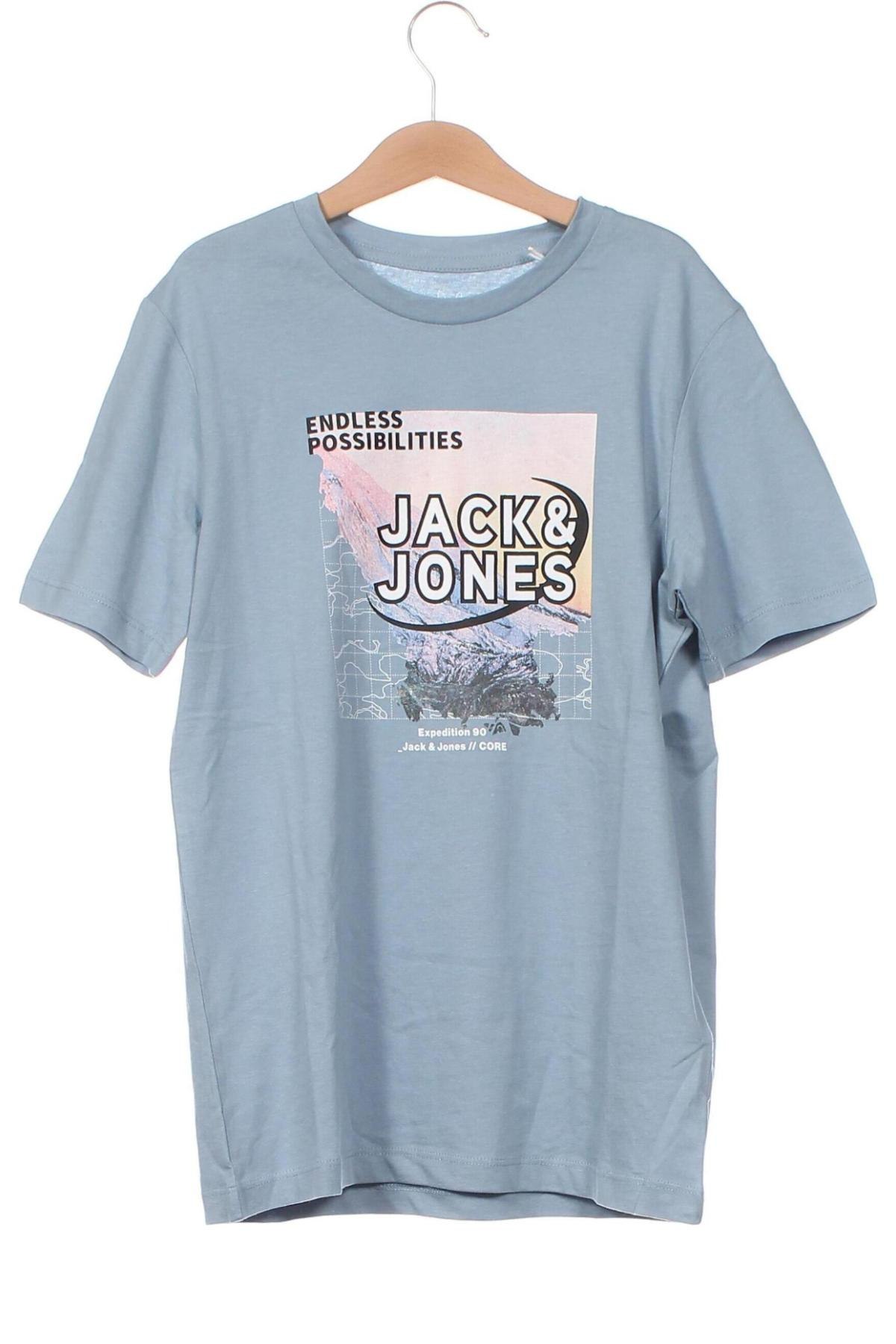 Dziecięcy T-shirt Jack & Jones, Rozmiar 11-12y/ 152-158 cm, Kolor Niebieski, Cena 87,96 zł