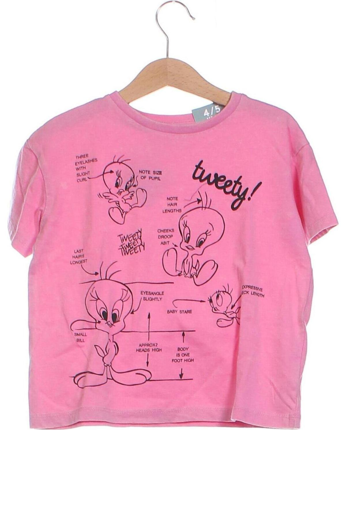 Dziecięcy T-shirt Lefties, Rozmiar 4-5y/ 110-116 cm, Kolor Różowy, Cena 28,15 zł