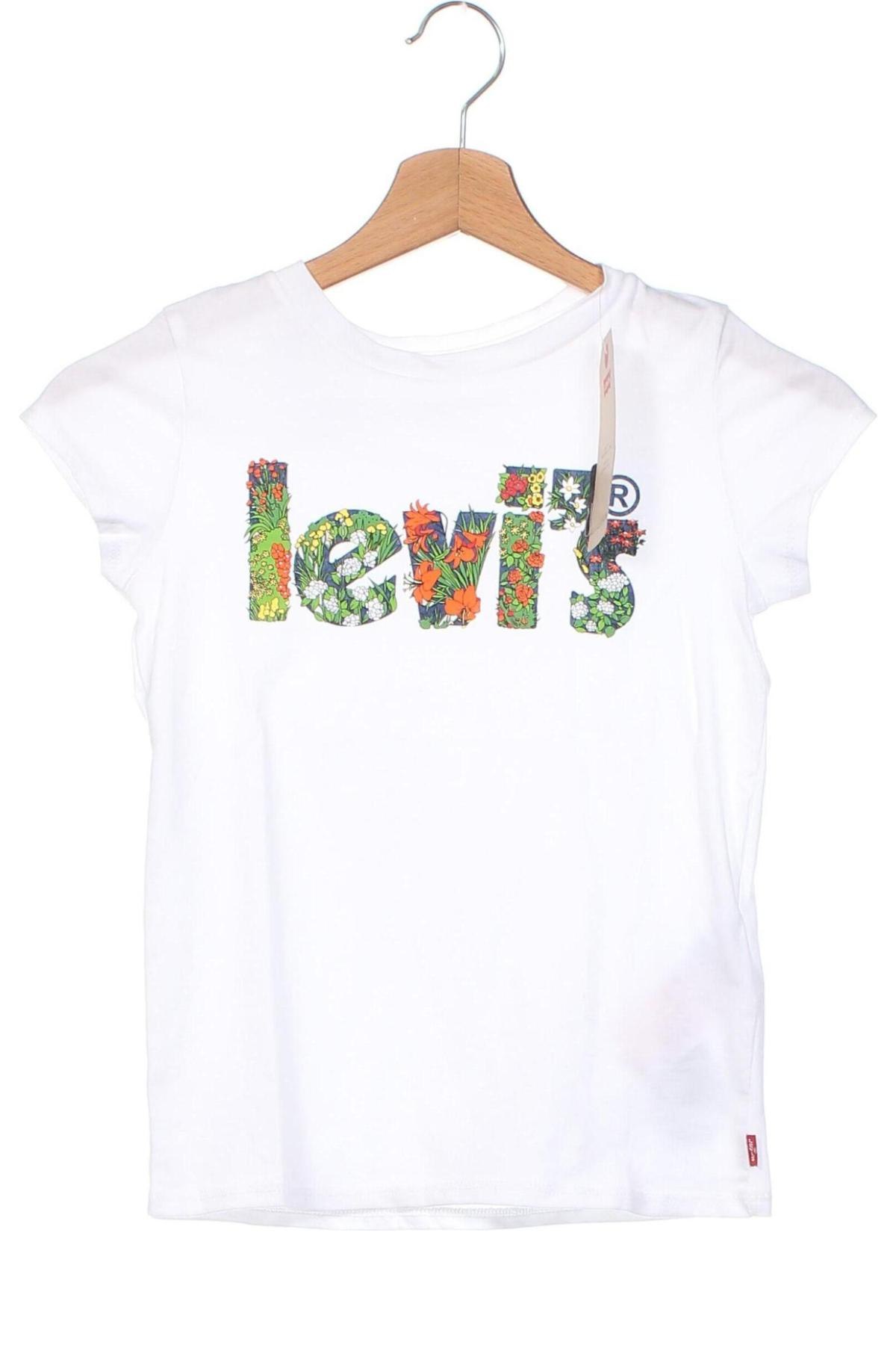 Kinder T-Shirt Levi's, Größe 7-8y/ 128-134 cm, Farbe Weiß, Preis 26,29 €