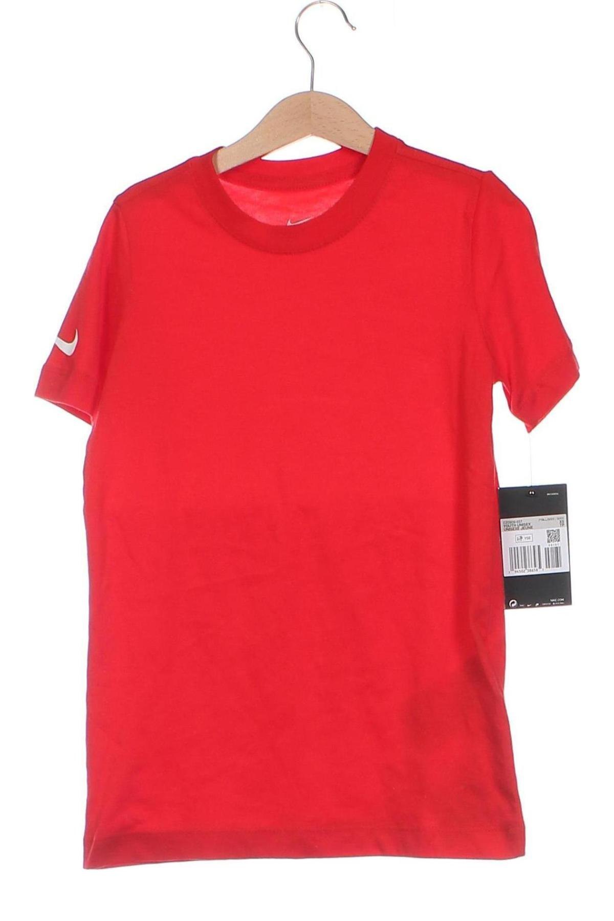 Детска тениска Nike, Размер 6-7y/ 122-128 см, Цвят Червен, Цена 22,05 лв.