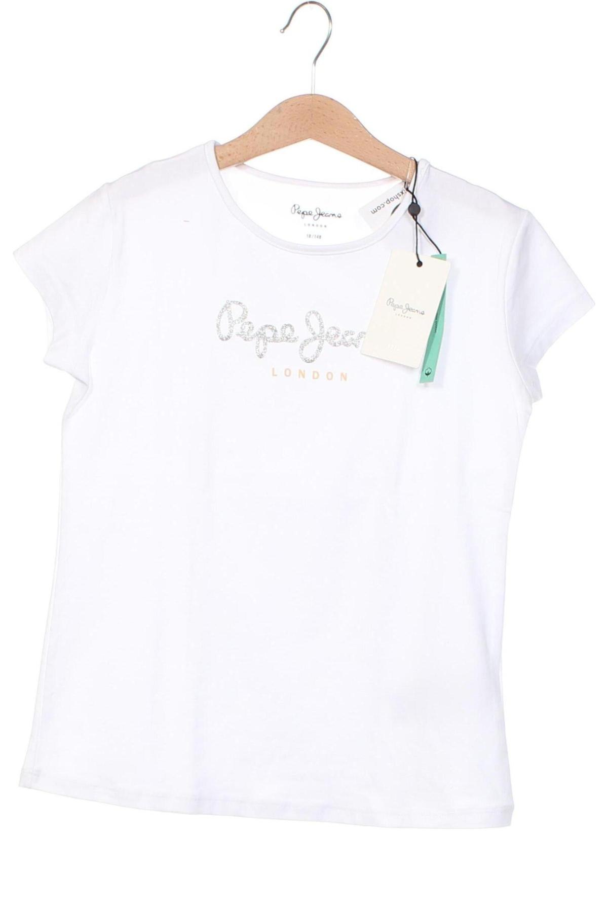 Dziecięcy T-shirt Pepe Jeans, Rozmiar 8-9y/ 134-140 cm, Kolor Biały, Cena 61,17 zł