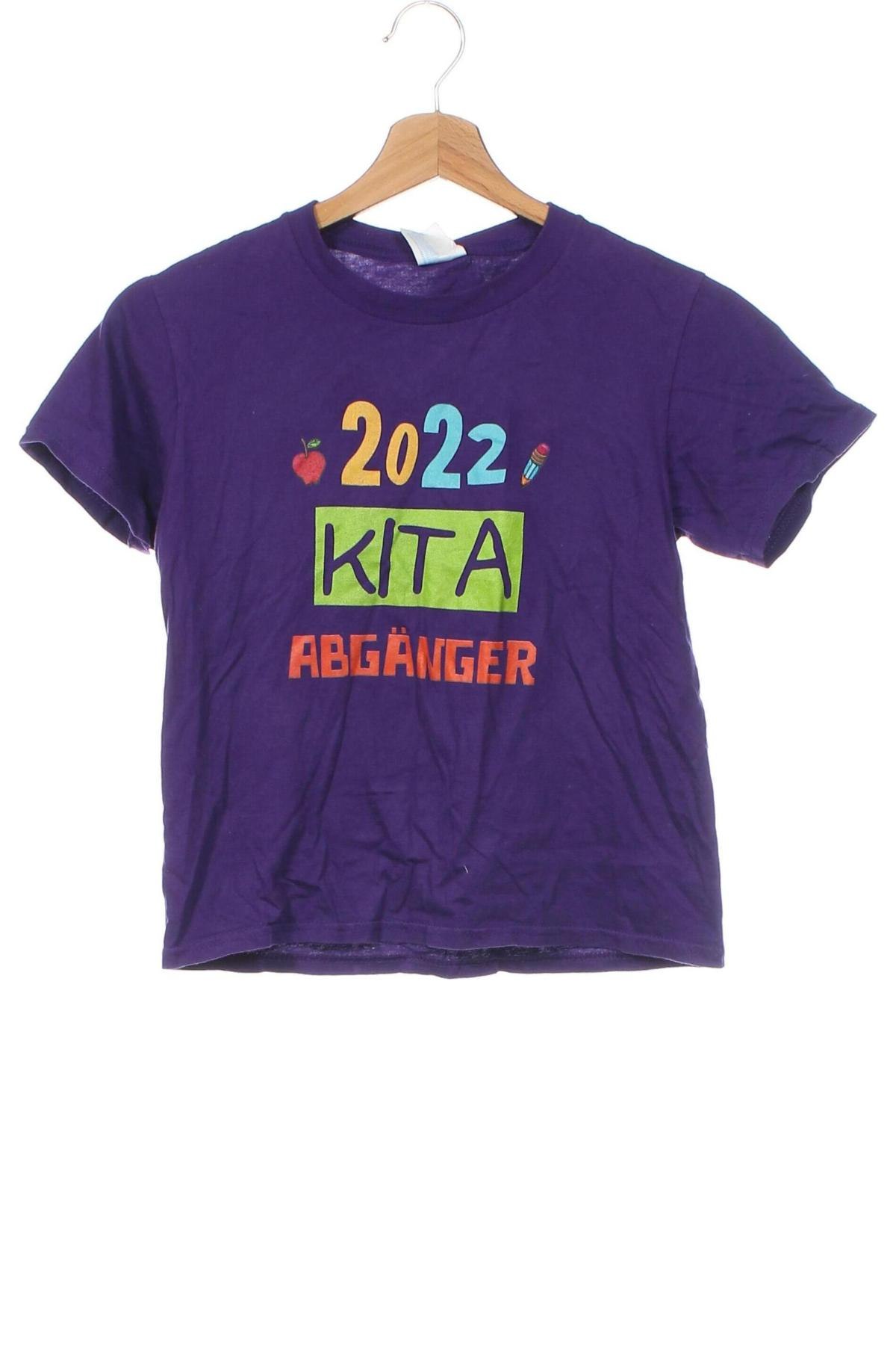 Kinder T-Shirt Port & Company, Größe 7-8y/ 128-134 cm, Farbe Lila, Preis 2,52 €