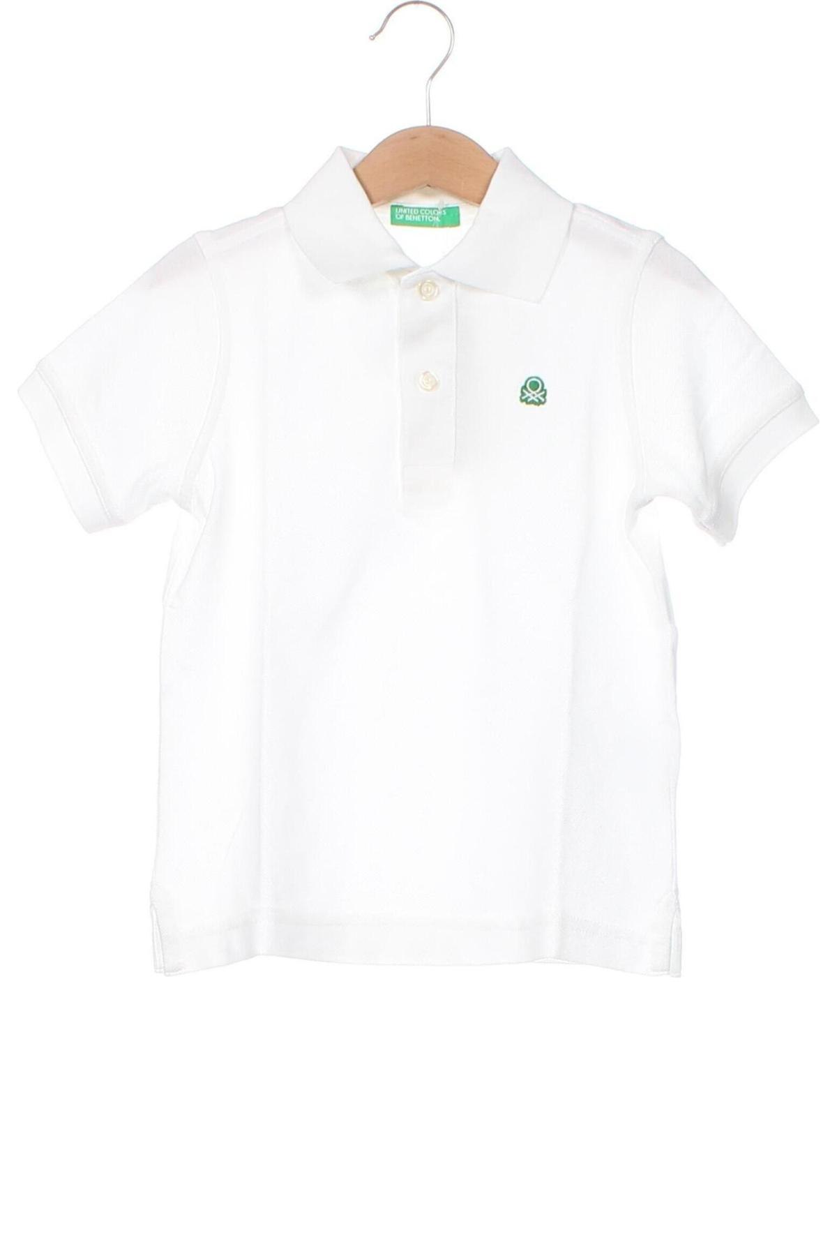 Детска тениска United Colors Of Benetton, Размер 4-5y/ 110-116 см, Цвят Бял, Цена 33,00 лв.