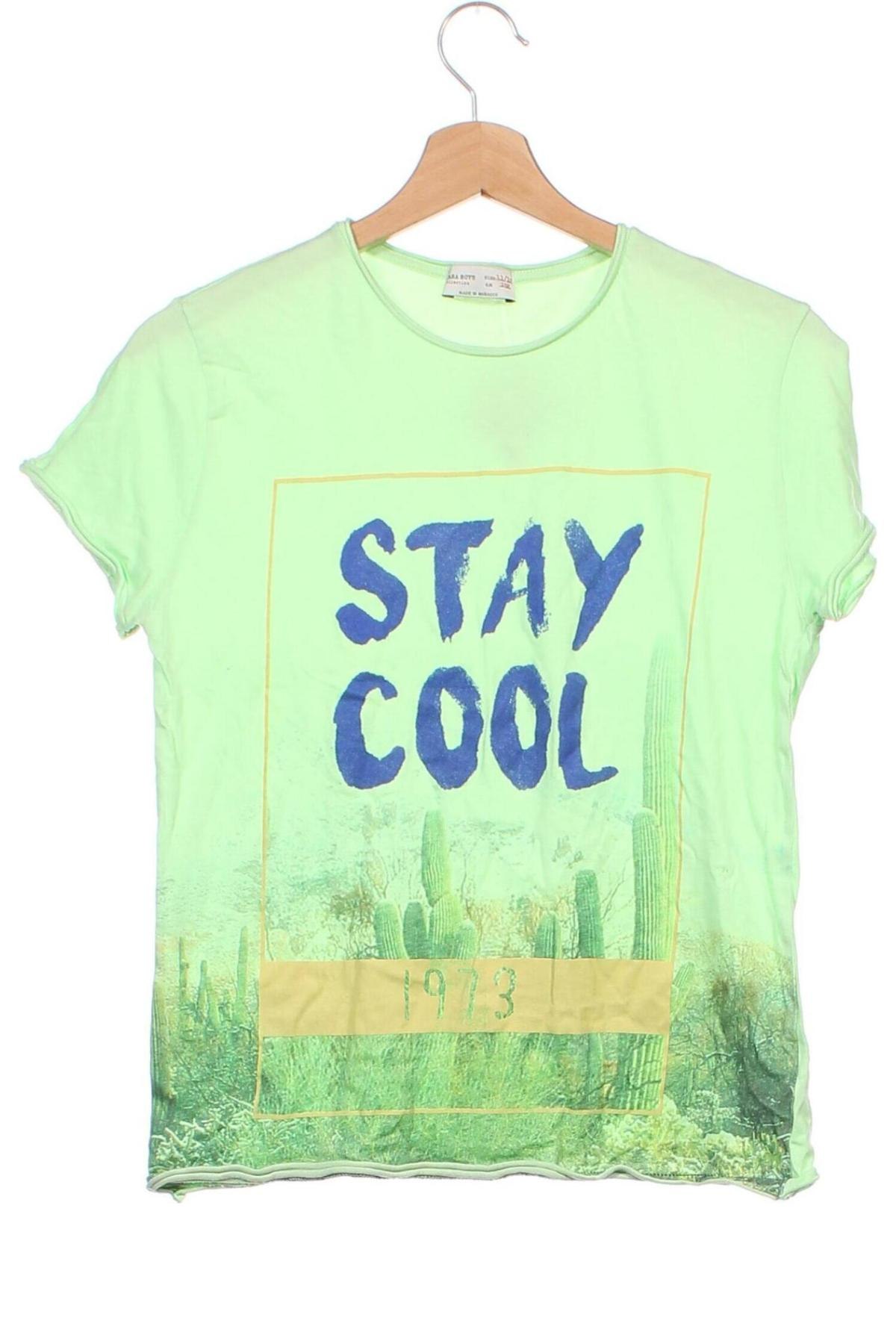 Tricou pentru copii Zara, Mărime 11-12y/ 152-158 cm, Culoare Verde, Preț 39,80 Lei