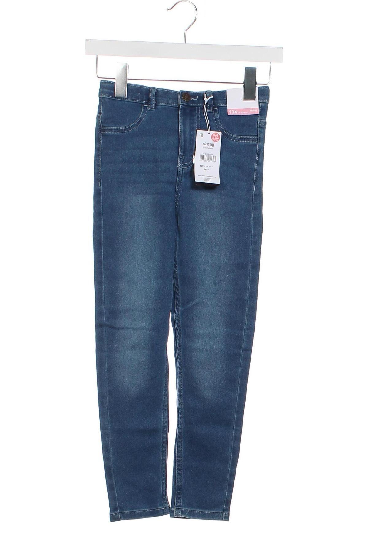 Kinderjeans Sinsay, Größe 7-8y/ 128-134 cm, Farbe Blau, Preis € 16,90