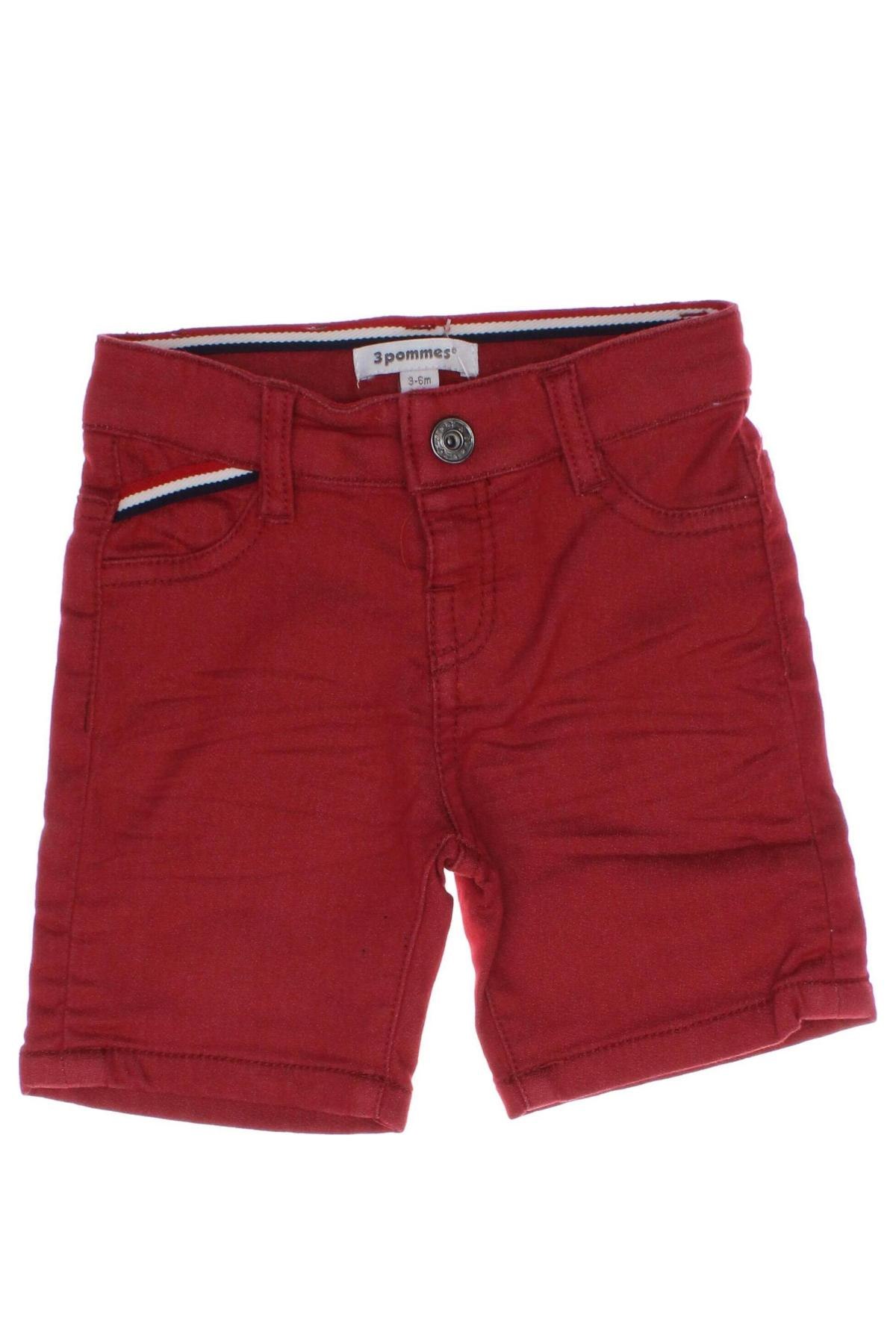 Детски къс панталон 3 Pommes, Размер 6-9m/ 68-74 см, Цвят Червен, Цена 8,36 лв.