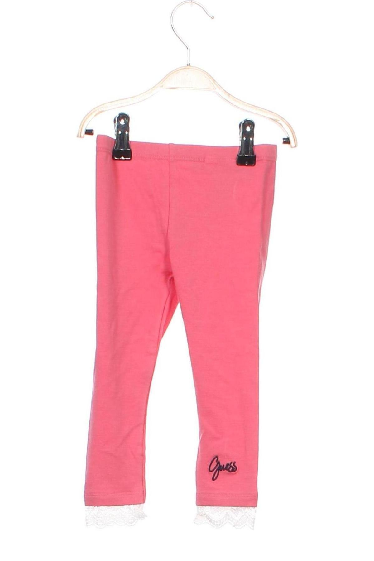 Dziecięce legginsy Guess, Rozmiar 18-24m/ 86-98 cm, Kolor Różowy, Cena 141,53 zł