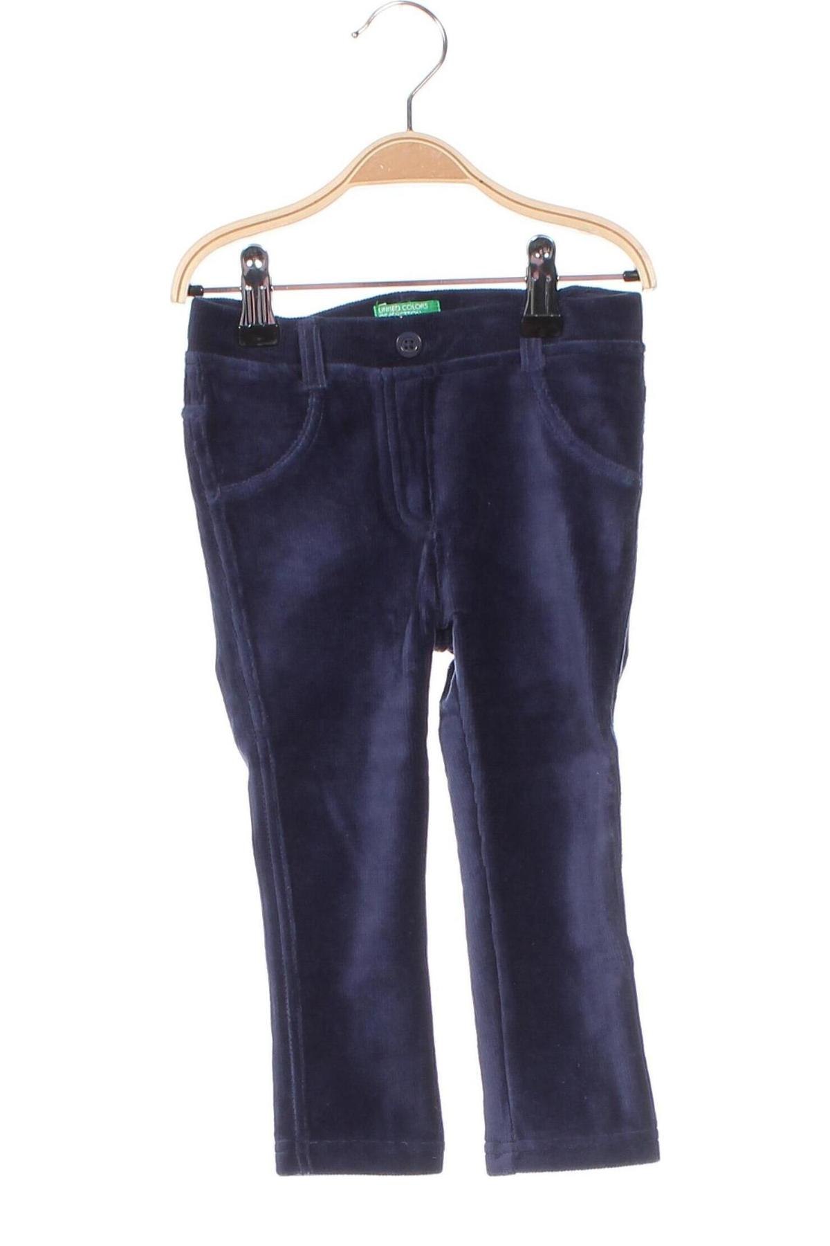 Pantaloni pentru copii United Colors Of Benetton, Mărime 18-24m/ 86-98 cm, Culoare Albastru, Preț 178,95 Lei