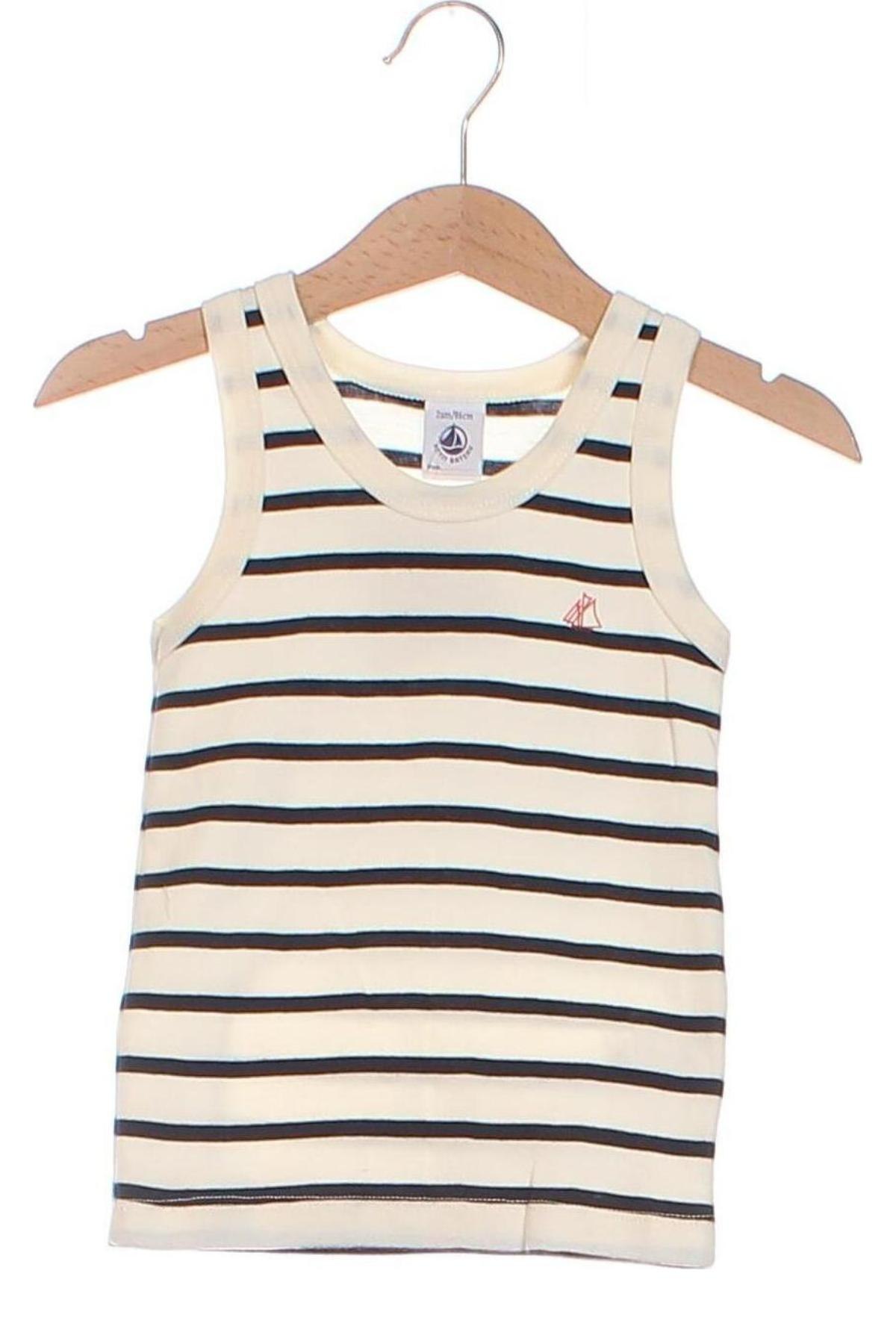 Kinder Top Petit Bateau, Größe 18-24m/ 86-98 cm, Farbe Weiß, Preis 26,29 €