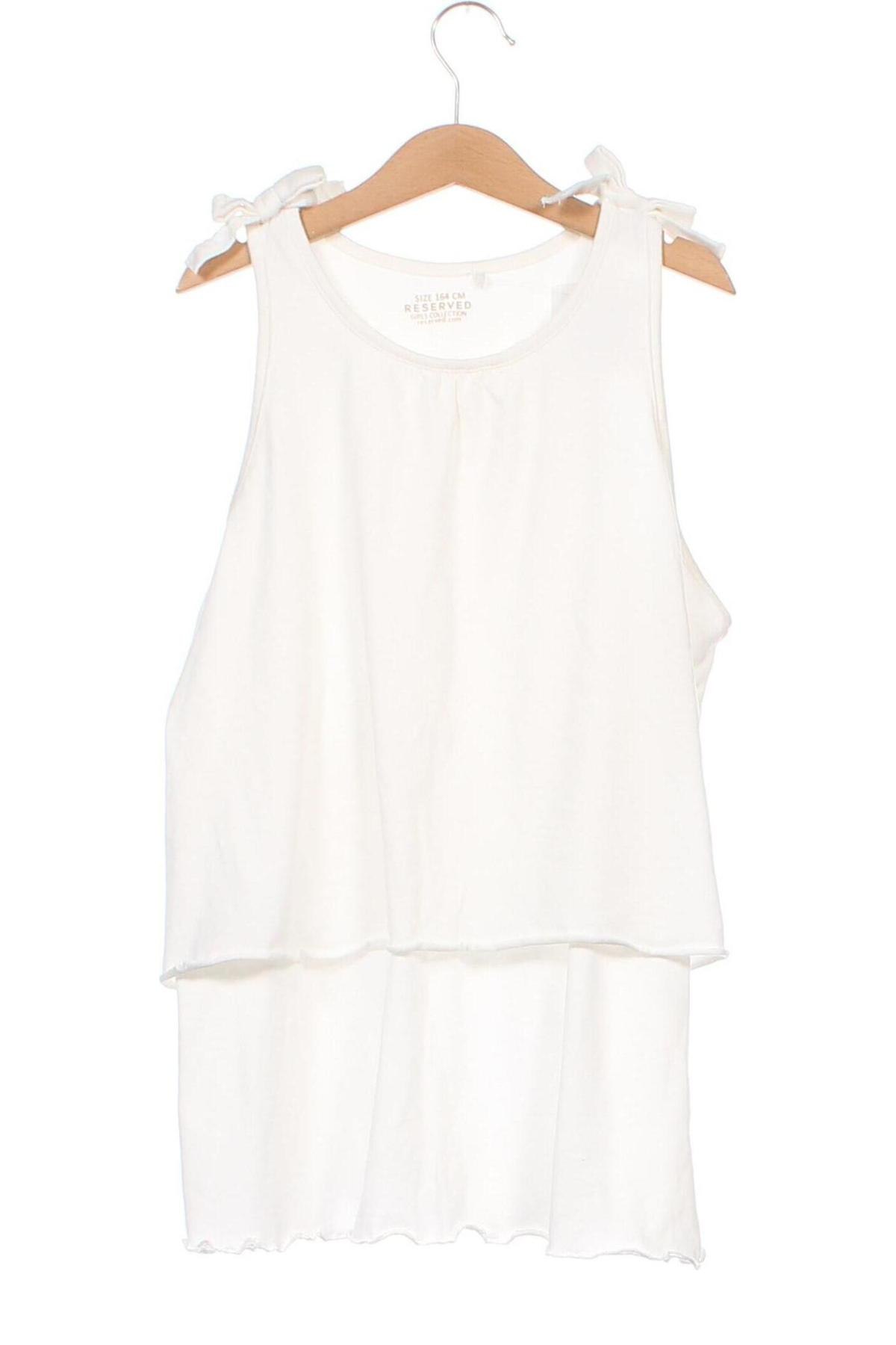 Μπλουζάκι αμάνικο παιδικό Reserved, Μέγεθος 13-14y/ 164-168 εκ., Χρώμα Λευκό, Τιμή 3,13 €
