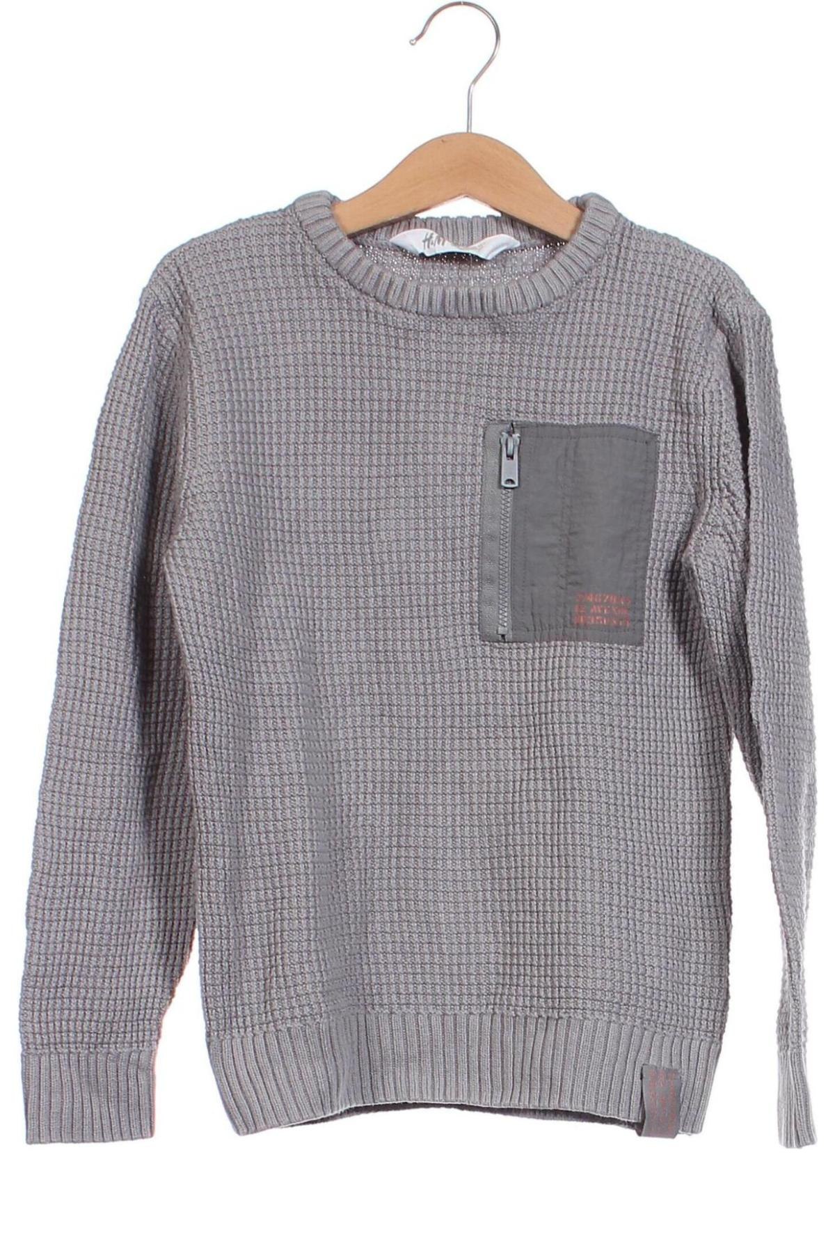 Detský sveter  H&M, Veľkosť 6-7y/ 122-128 cm, Farba Sivá, Cena  3,05 €