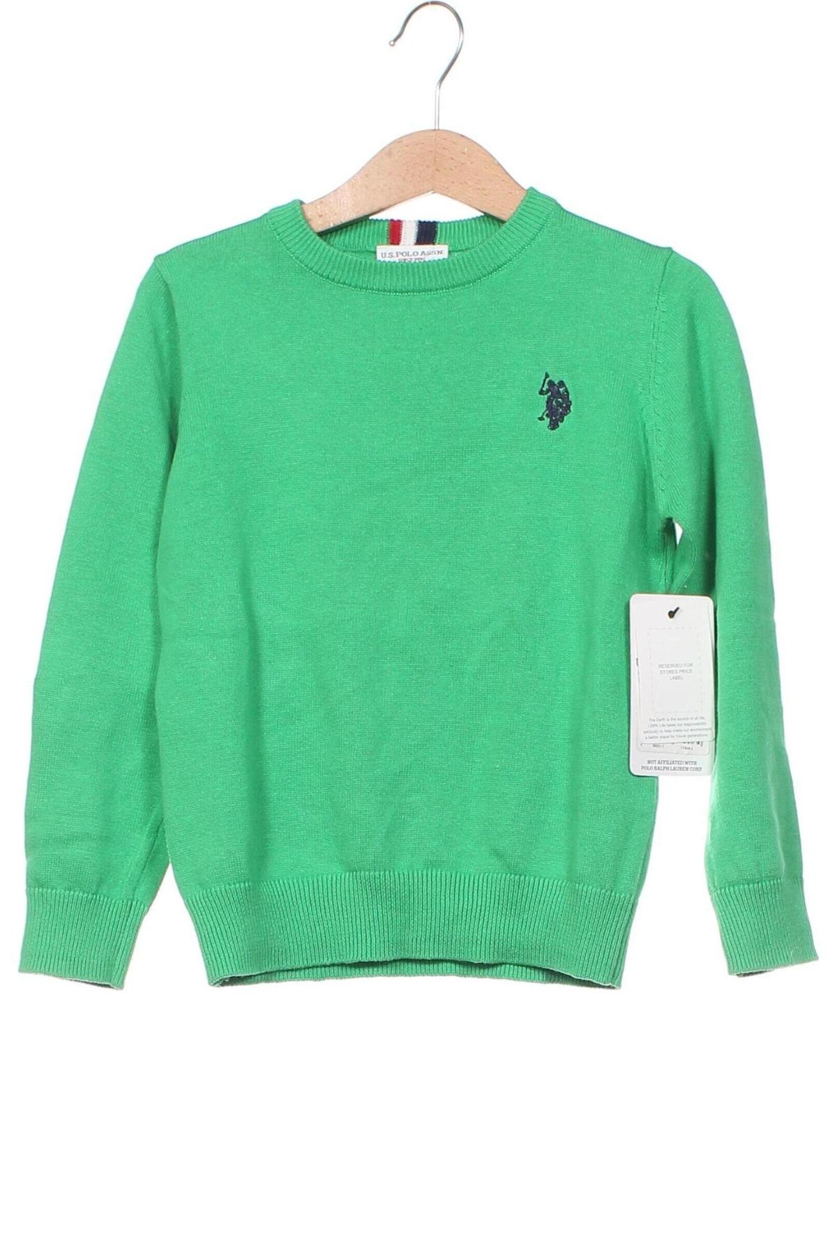 Dziecięcy sweter U.S. Polo Assn., Rozmiar 8-9y/ 134-140 cm, Kolor Zielony, Cena 133,67 zł