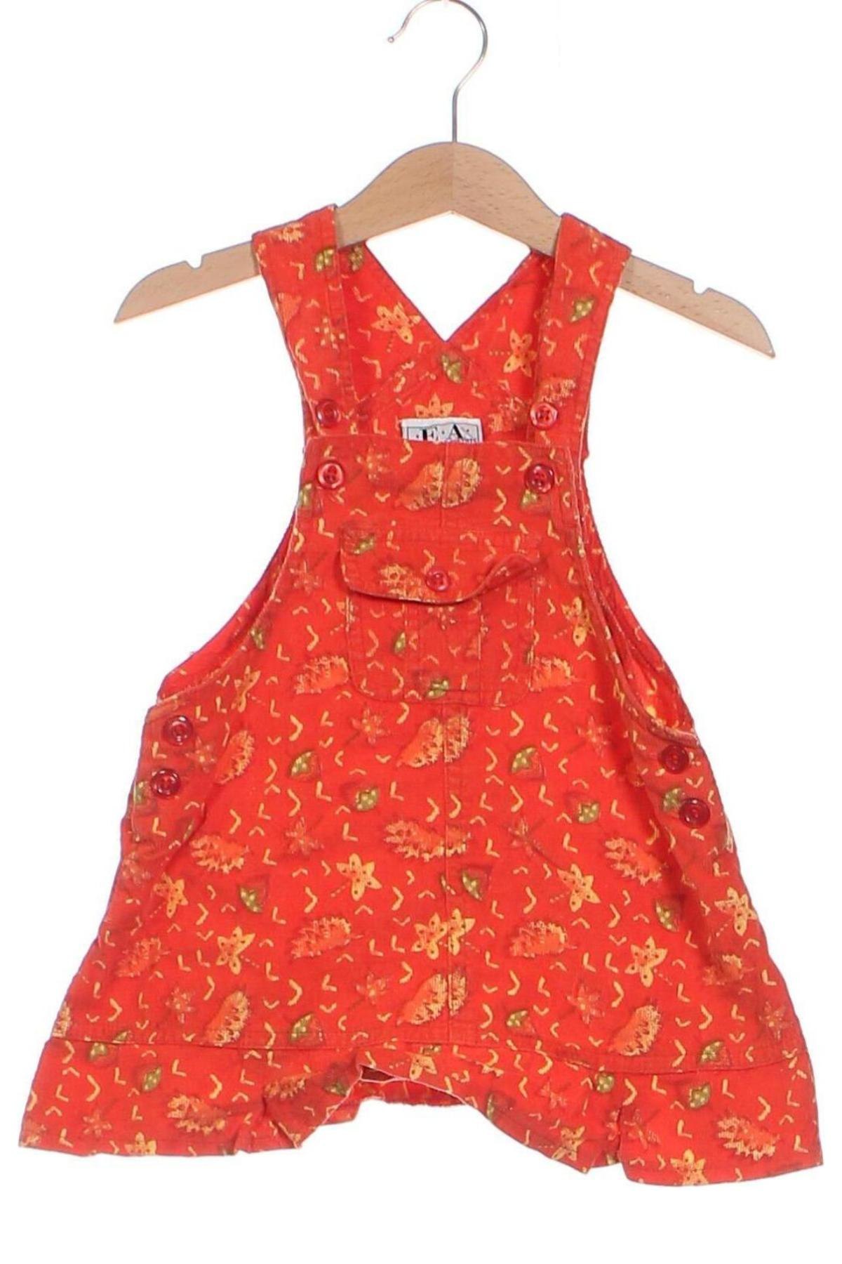 Kinder Latzkleid, Größe 18-24m/ 86-98 cm, Farbe Orange, Preis 6,24 €