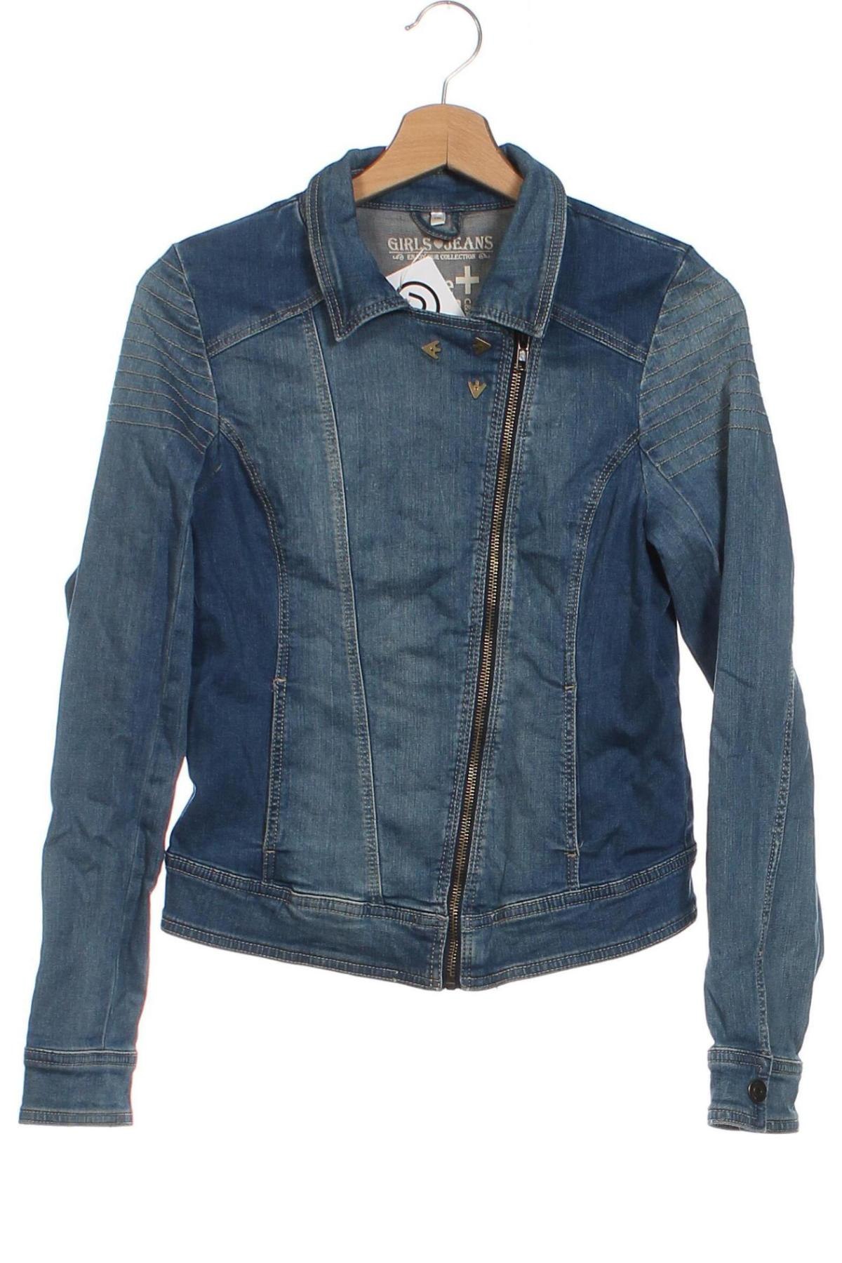 Kinder Jeansjacke Here+There, Größe 14-15y/ 168-170 cm, Farbe Blau, Preis 16,03 €