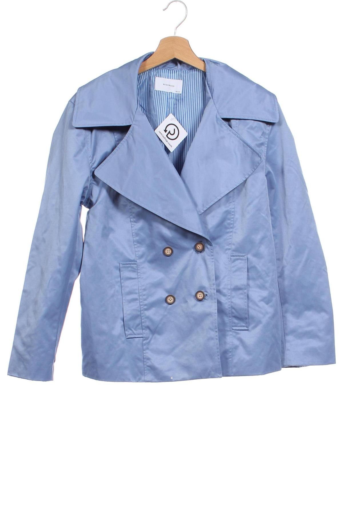 Palton pentru copii Reserved, Mărime 12-13y/ 158-164 cm, Culoare Albastru, Preț 86,45 Lei