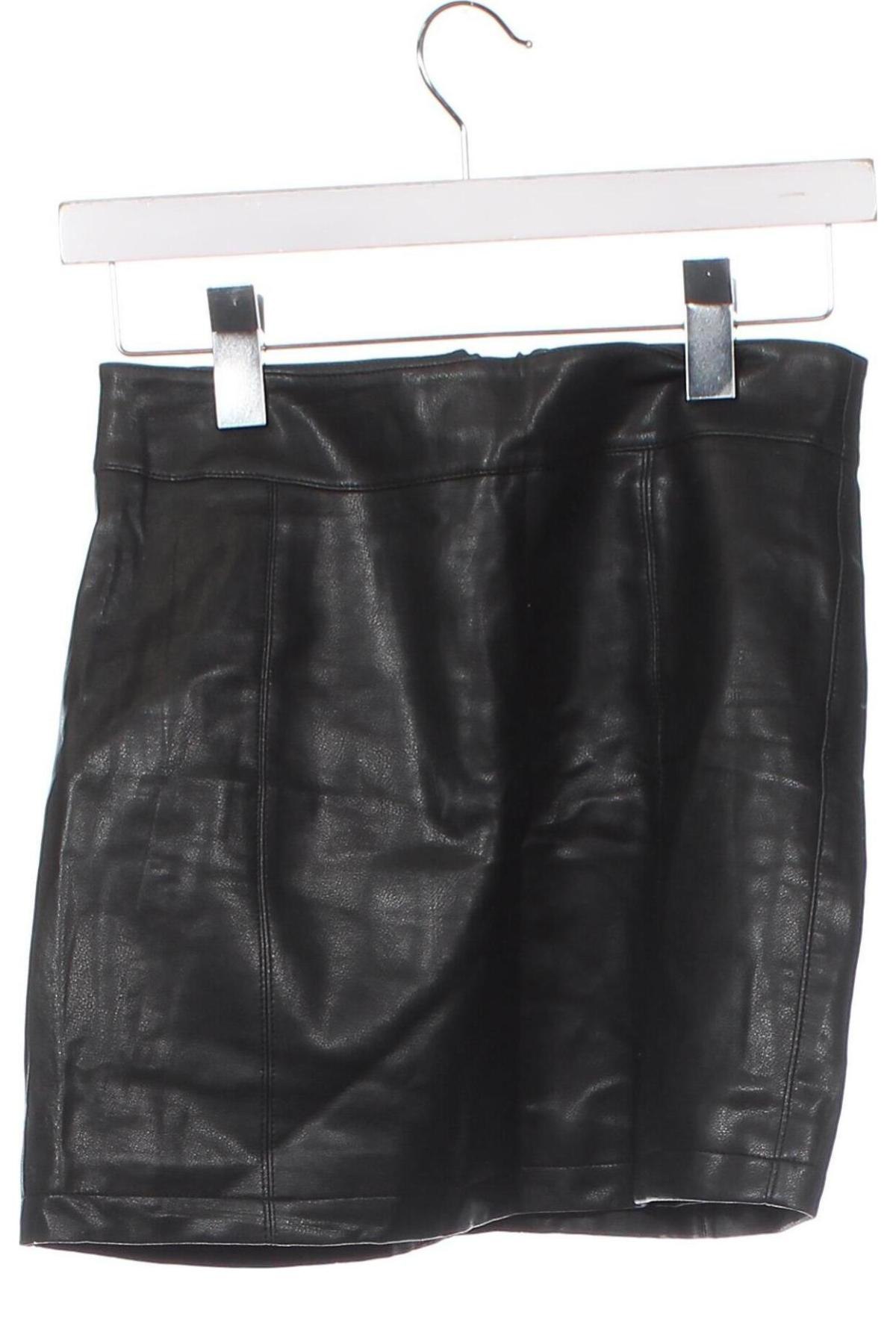Δερμάτινη φούστα Forever 21, Μέγεθος XS, Χρώμα Μαύρο, Τιμή 1,98 €