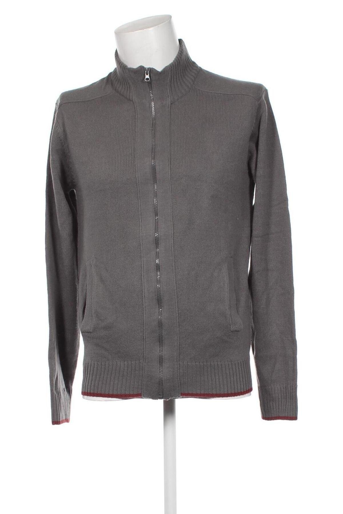 Herren Strickjacke, Größe L, Farbe Grau, Preis 10,09 €