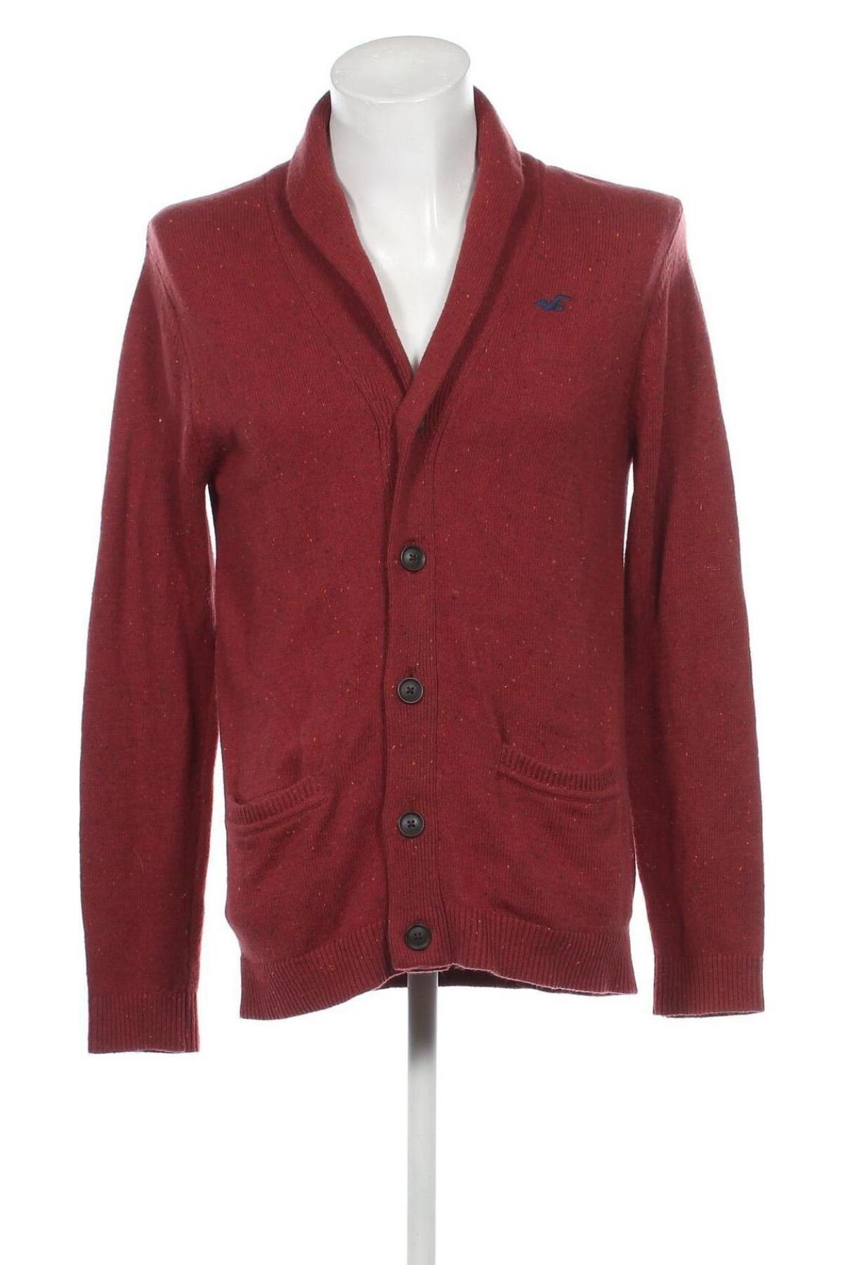 Herren Strickjacke Hollister, Größe L, Farbe Rot, Preis 16,25 €