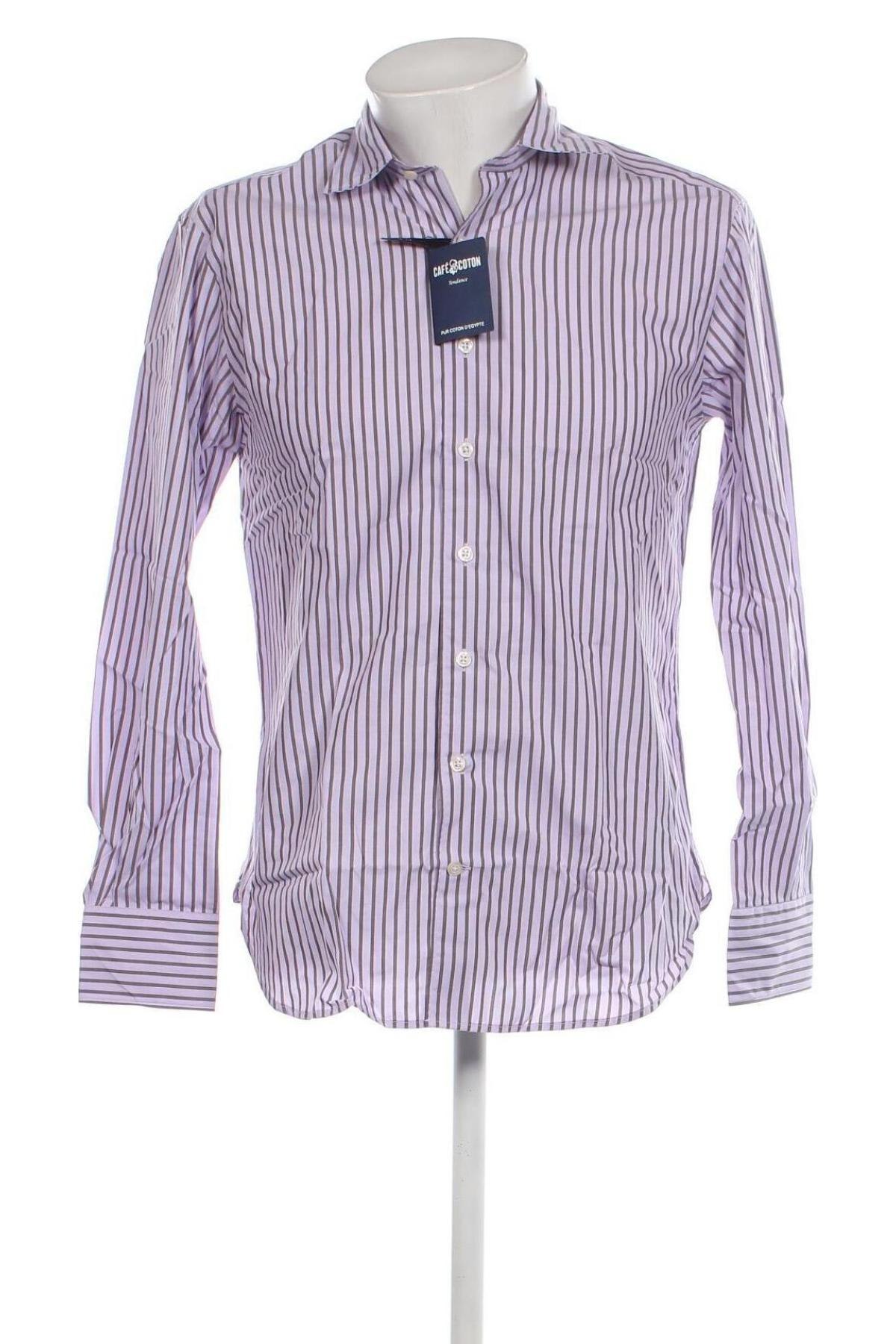 Ανδρικό πουκάμισο Cafe Coton, Μέγεθος M, Χρώμα Βιολετί, Τιμή 17,86 €