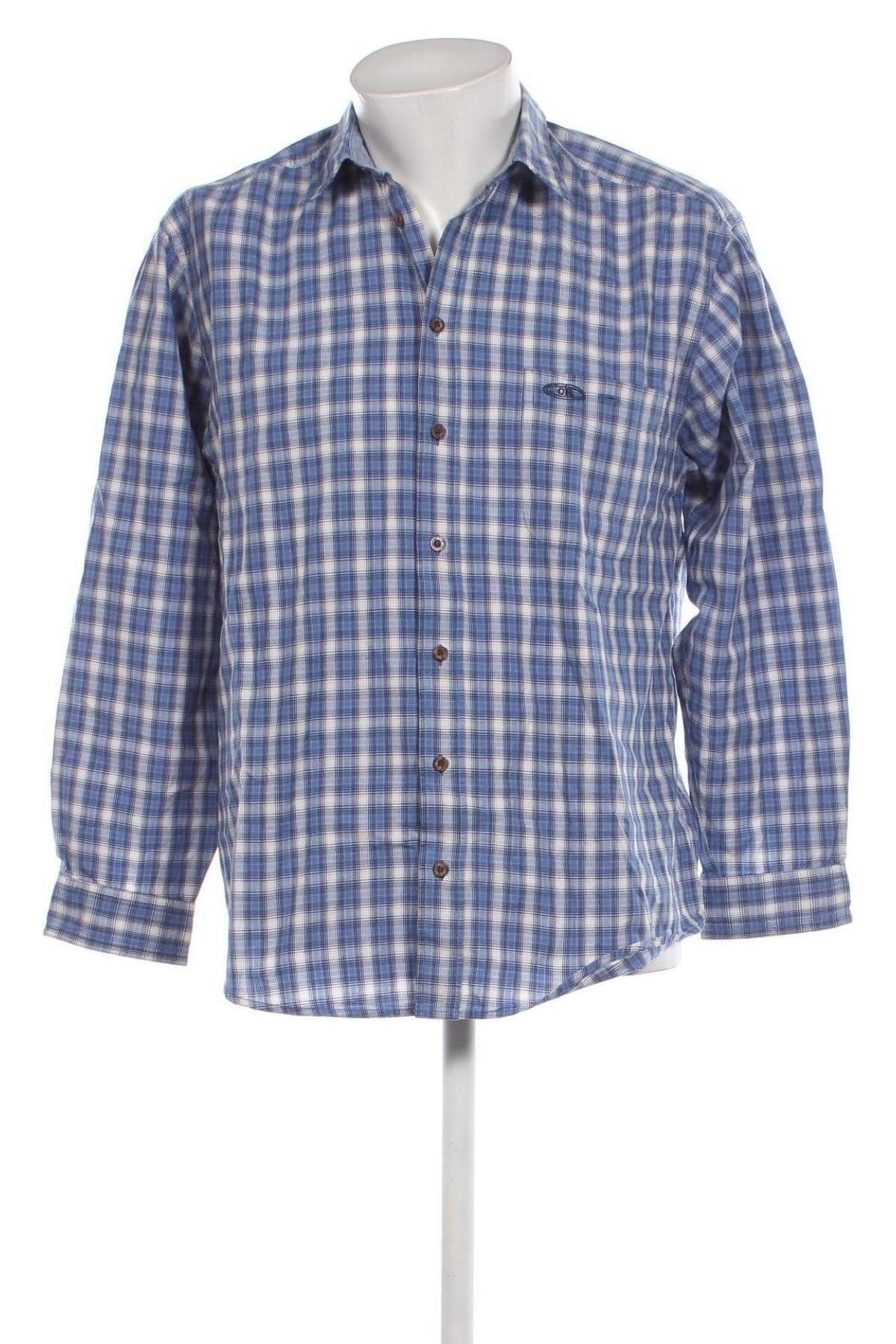 Ανδρικό πουκάμισο Cotton Republic, Μέγεθος M, Χρώμα Μπλέ, Τιμή 9,22 €