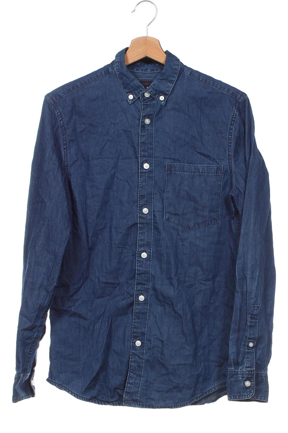 Herrenhemd Denim Co., Größe S, Farbe Blau, Preis € 20,18