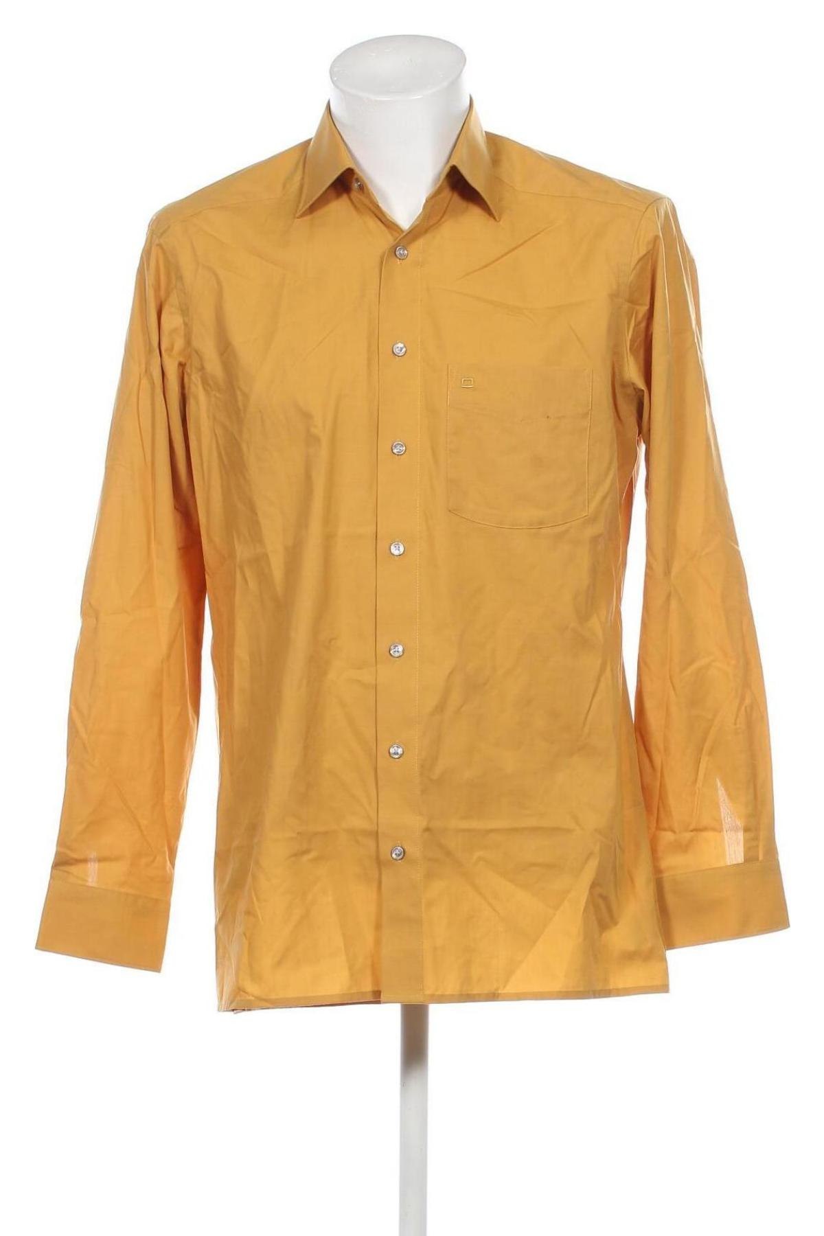 Ανδρικό πουκάμισο Olymp, Μέγεθος L, Χρώμα Κίτρινο, Τιμή 19,04 €
