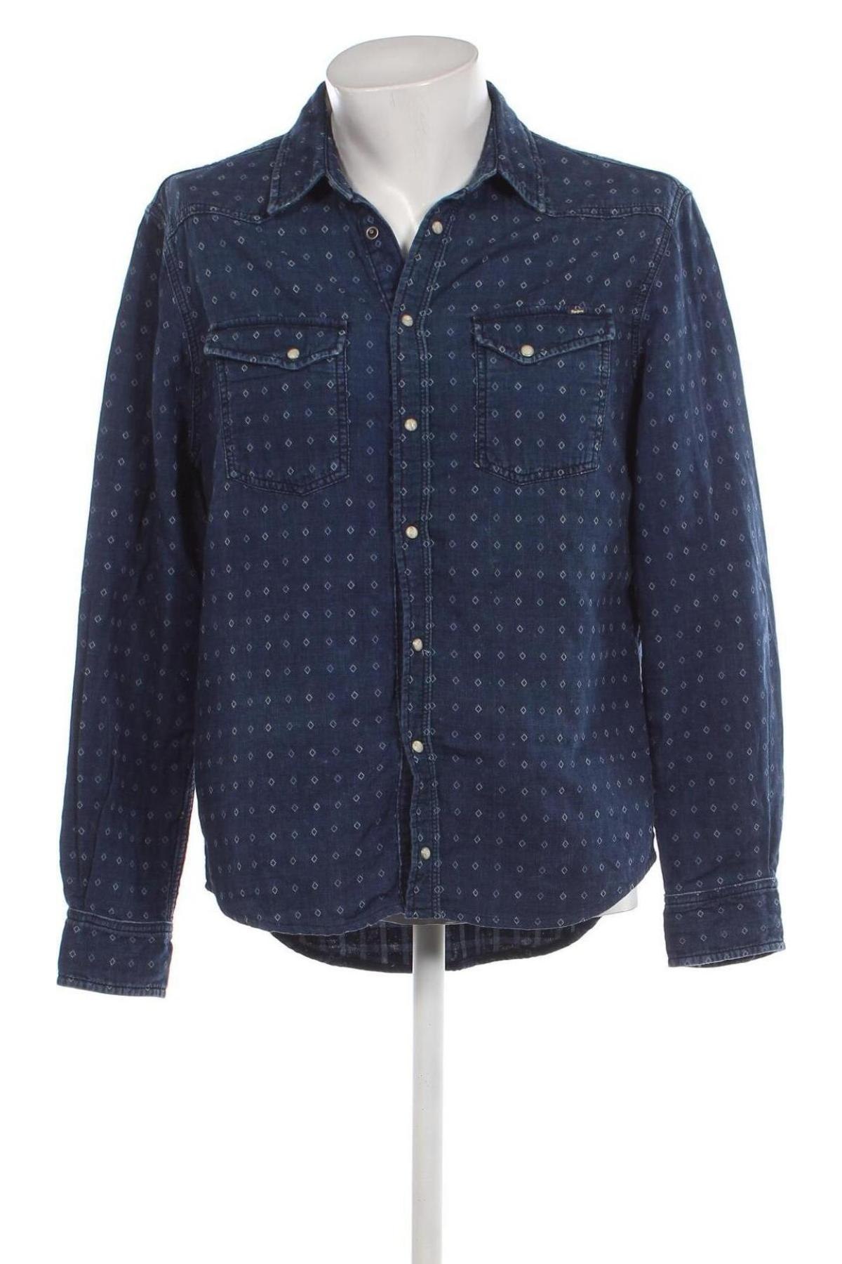 Herrenhemd Pepe Jeans, Größe L, Farbe Blau, Preis 19,54 €
